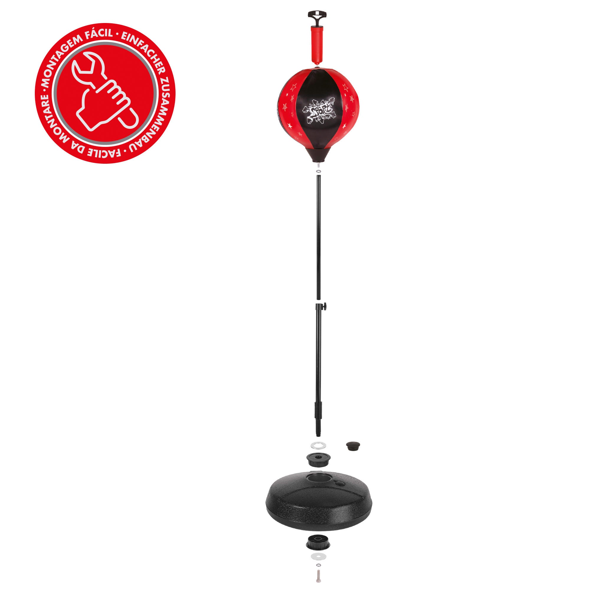 Saco de boxe para criança CB Sports com luvas e bomba de ar.