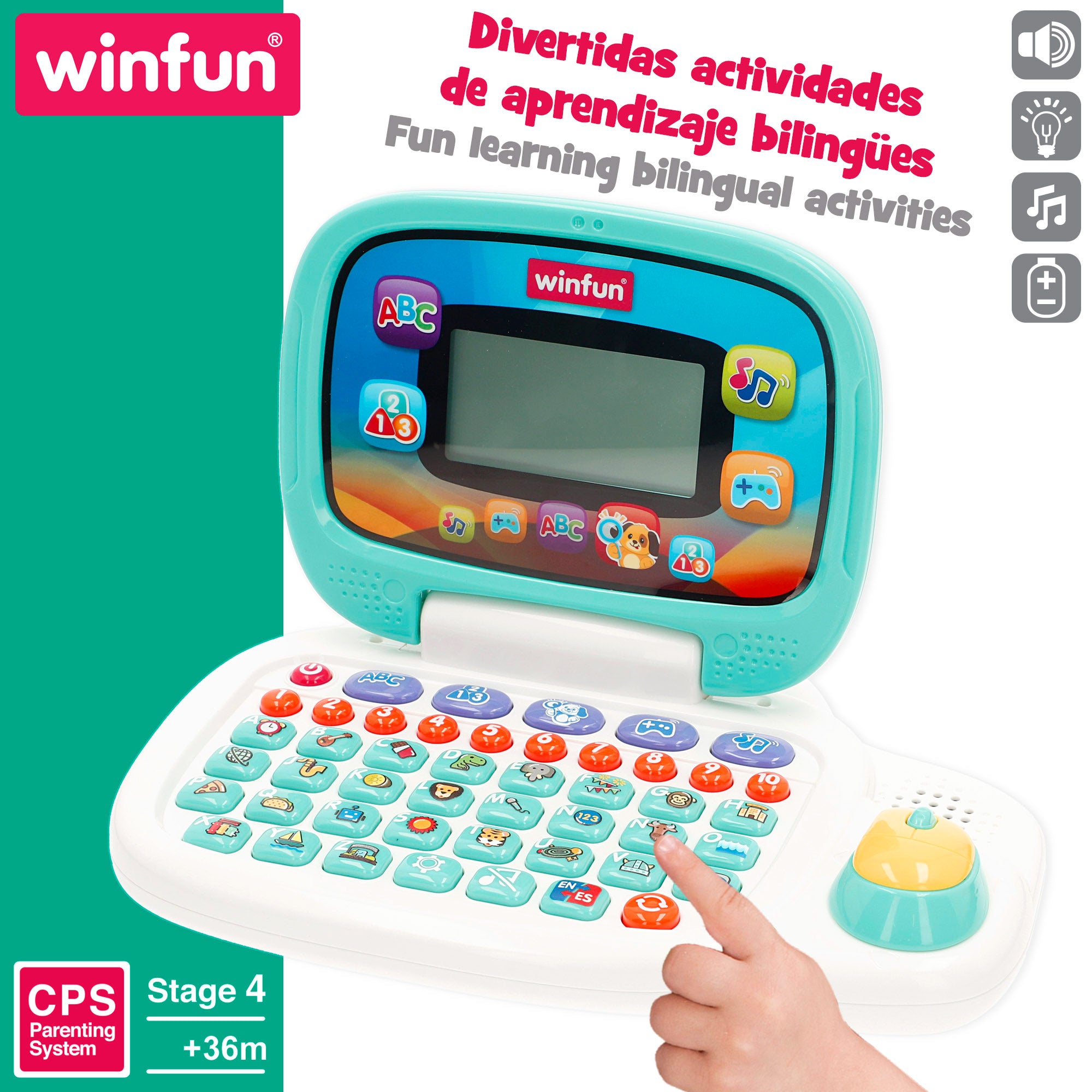 Computador portátil bilingue Winfun para crianças