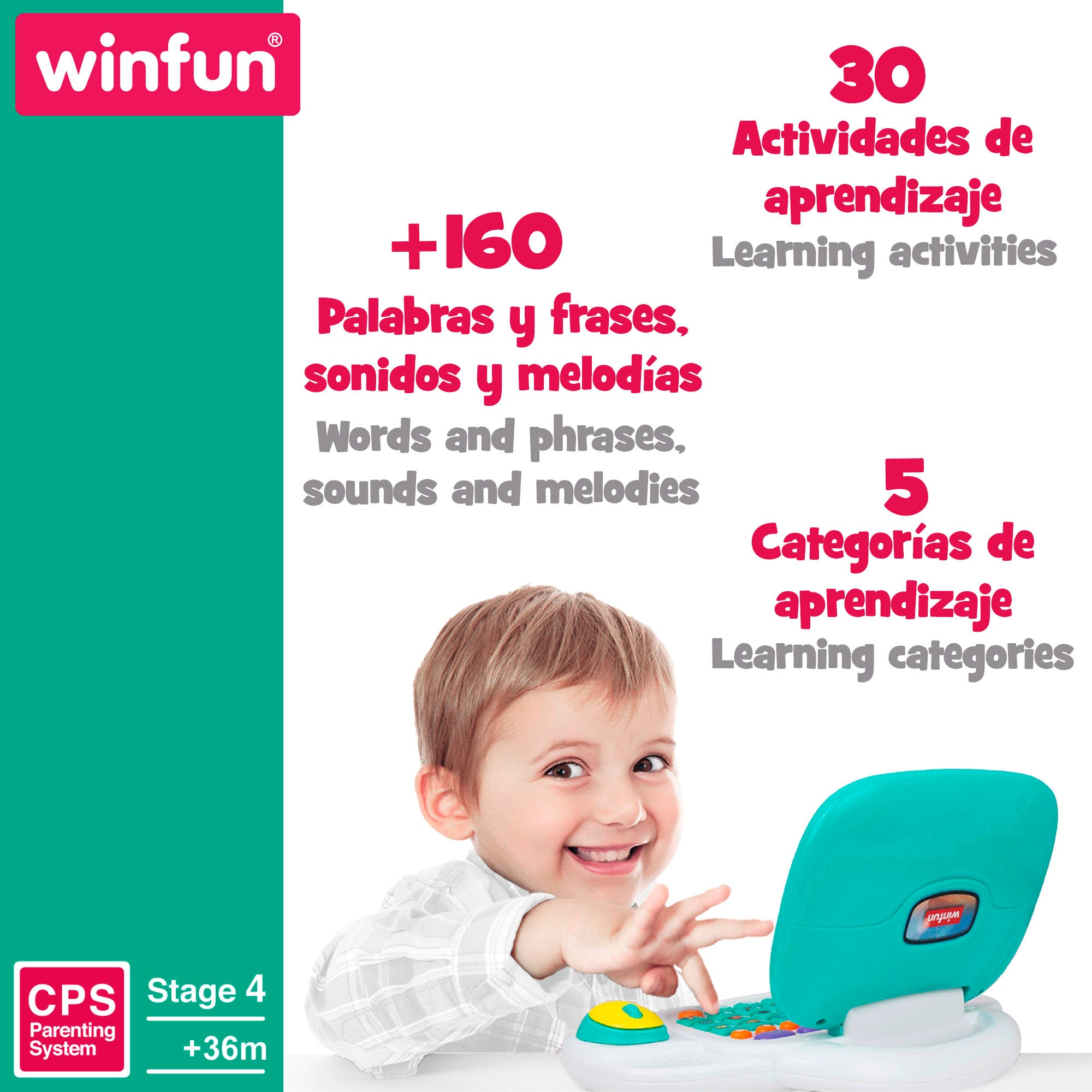 Computador portátil bilingue Winfun para crianças