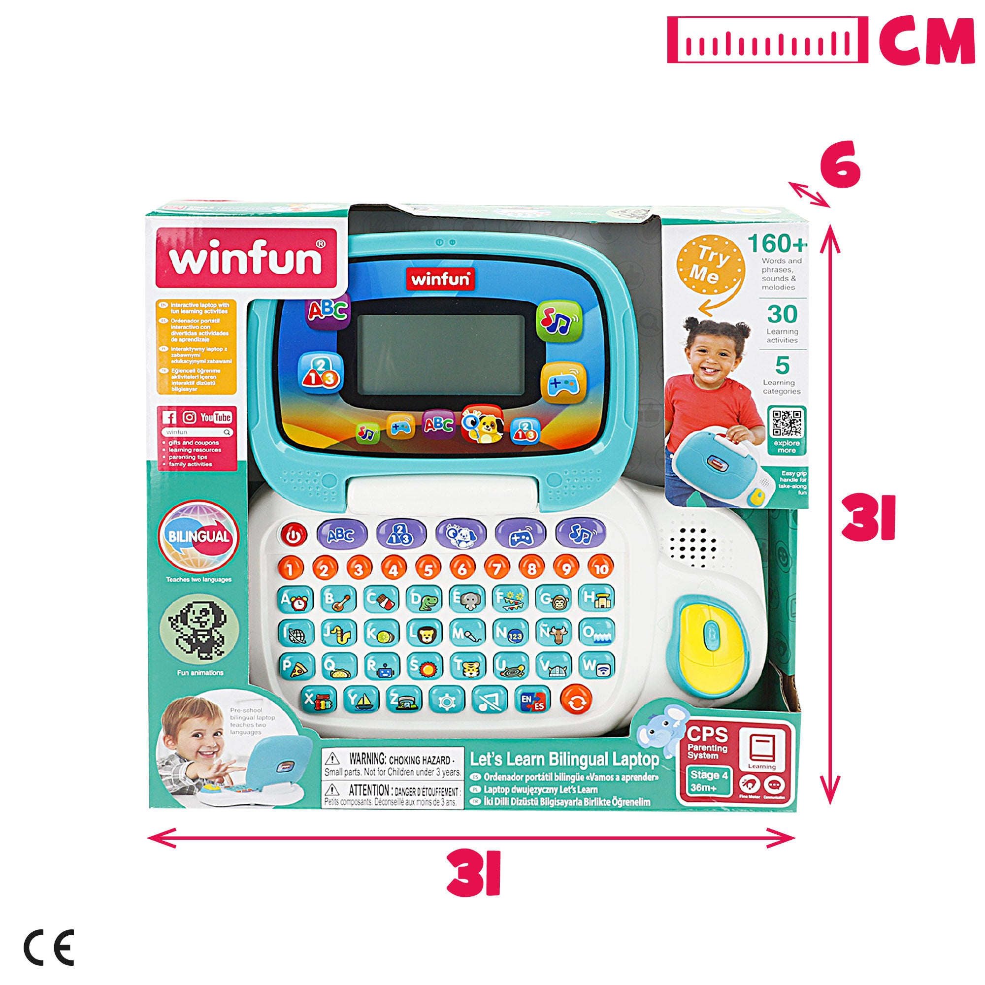 Computador portátil bilingue Winfun para crianças
