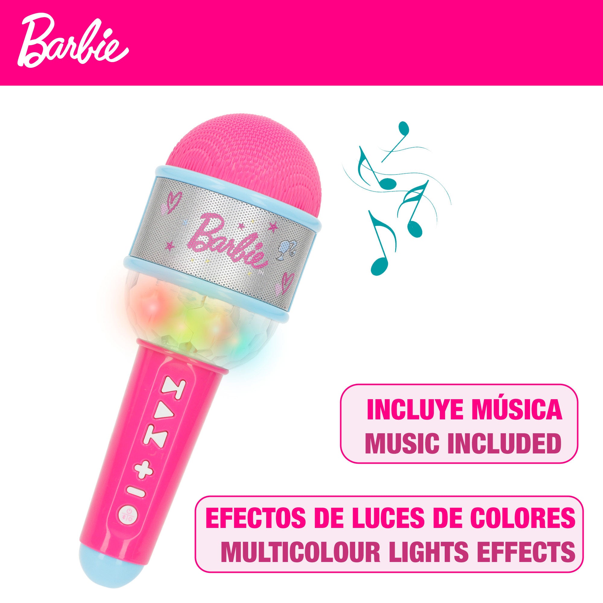 Conjunto de auscultadores Bluetooth e microfone infantil da Barbie
