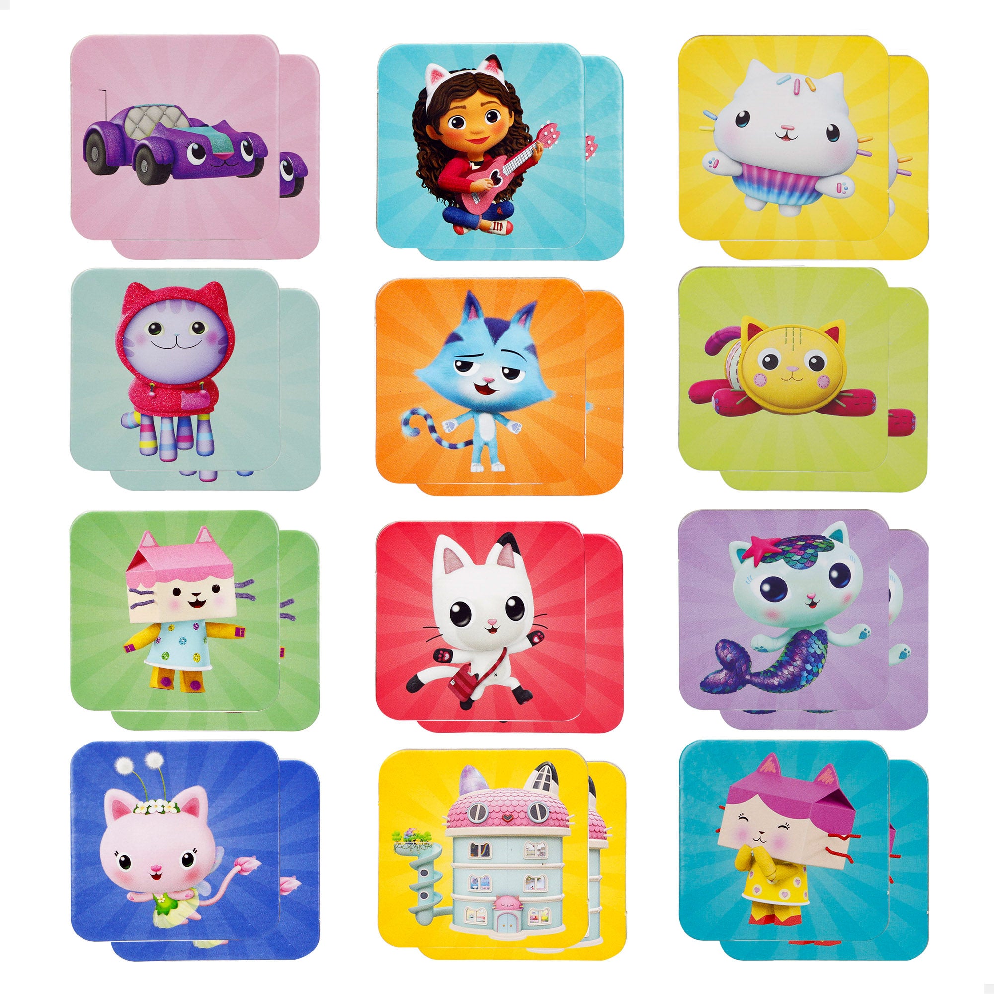 Jogo da Memória da Casa de Bonecas da Gabby - 24 cartas