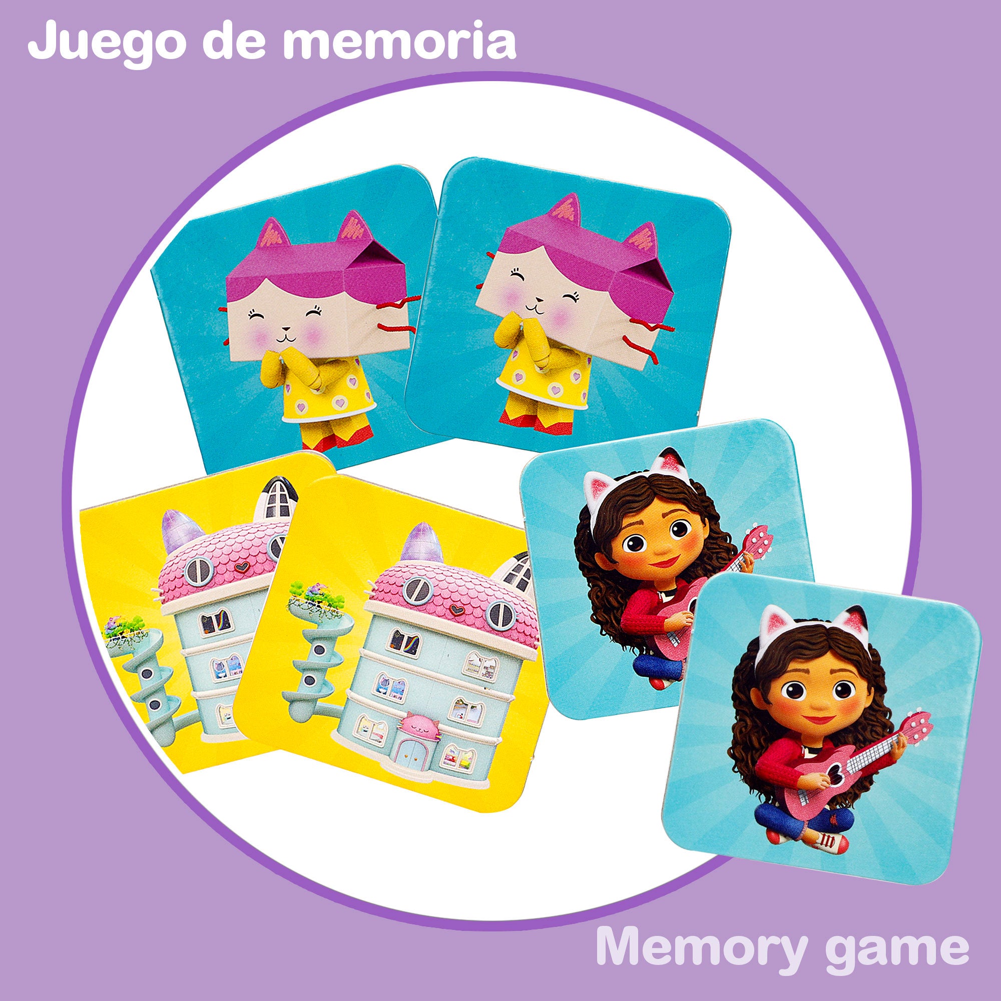 Jogo da Memória da Casa de Bonecas da Gabby - 24 cartas