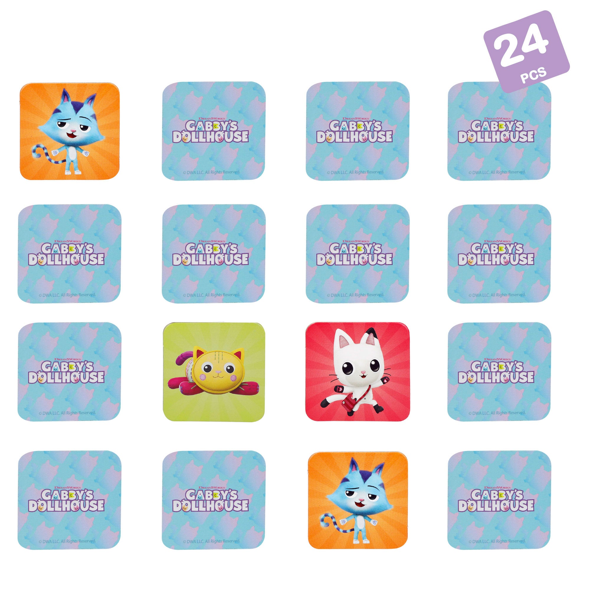 Jogo da Memória da Casa de Bonecas da Gabby - 24 cartas