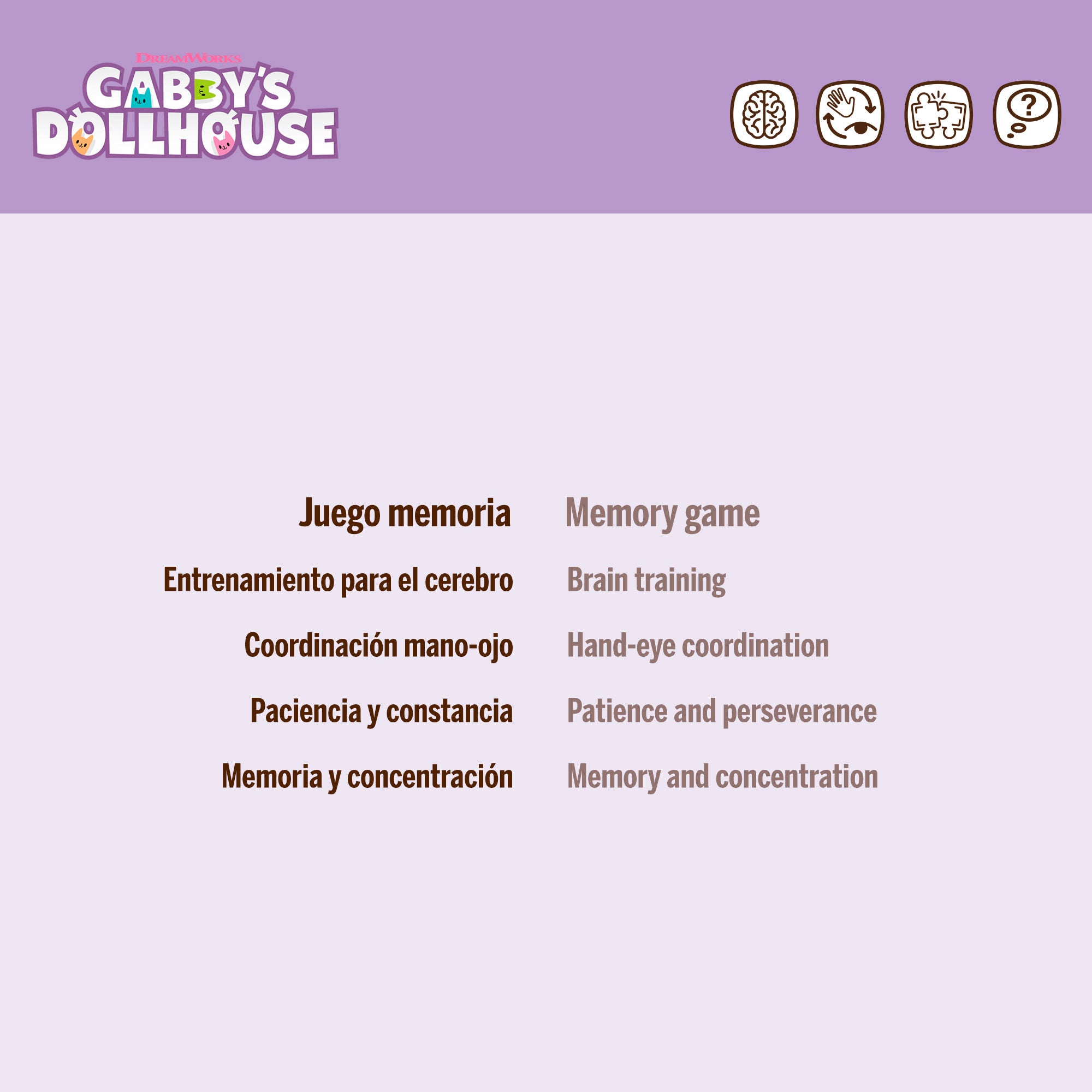 Jogo da Memória da Casa de Bonecas da Gabby - 24 cartas