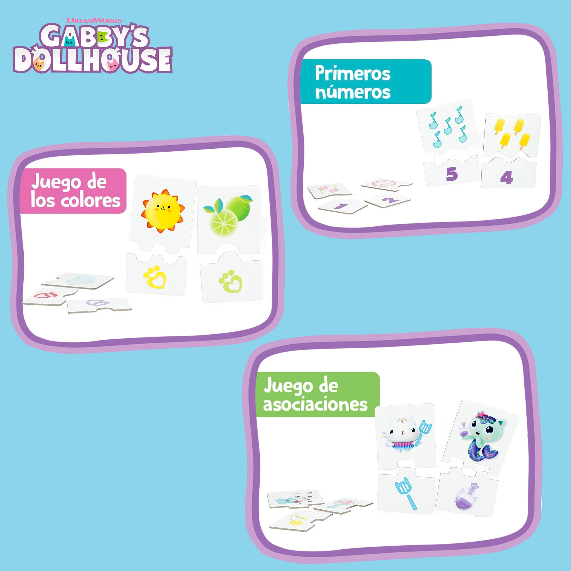 Gabby's Dollhouse 10 em 1 - Jogos de Tabuleiro