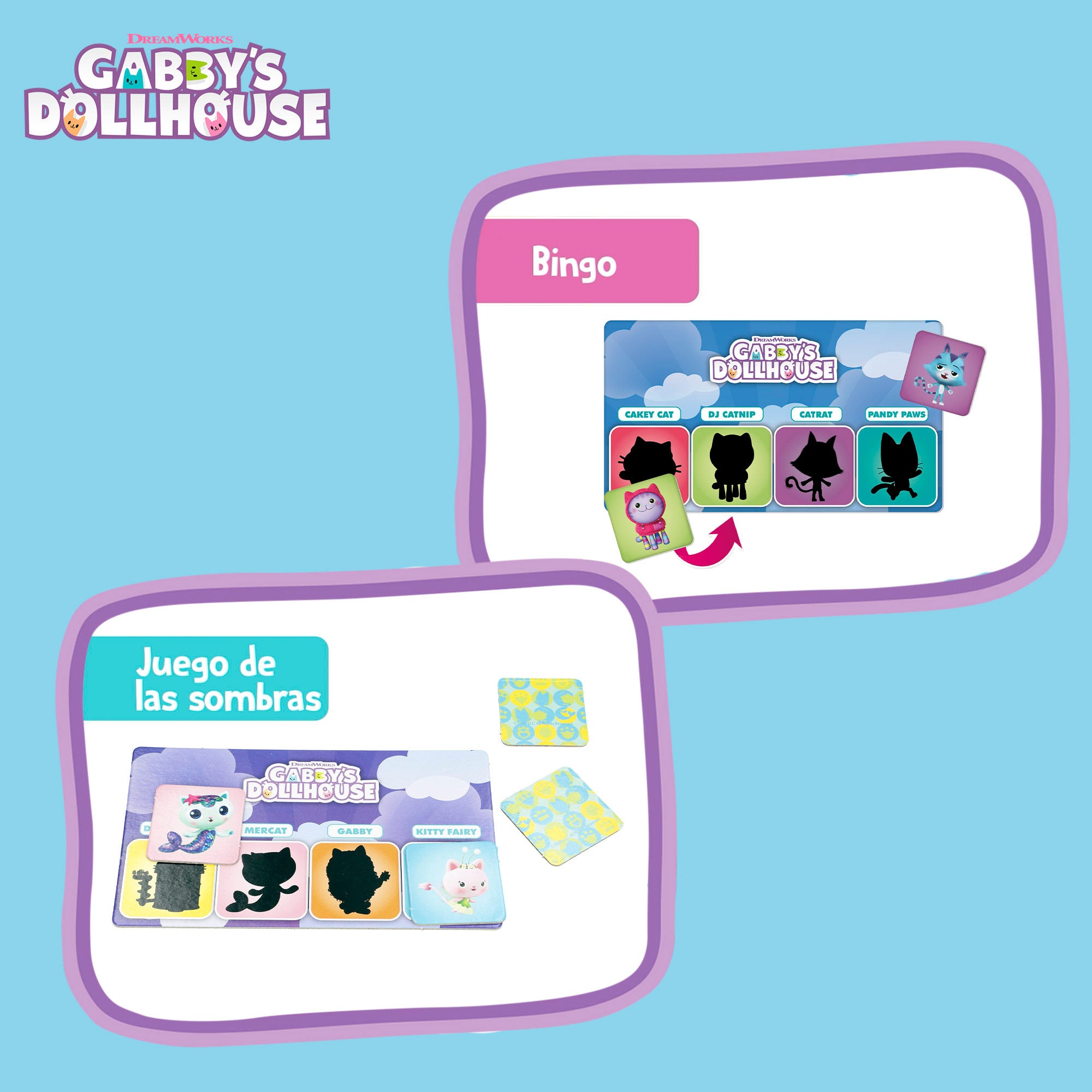 Gabby's Dollhouse 10 em 1 - Jogos de Tabuleiro