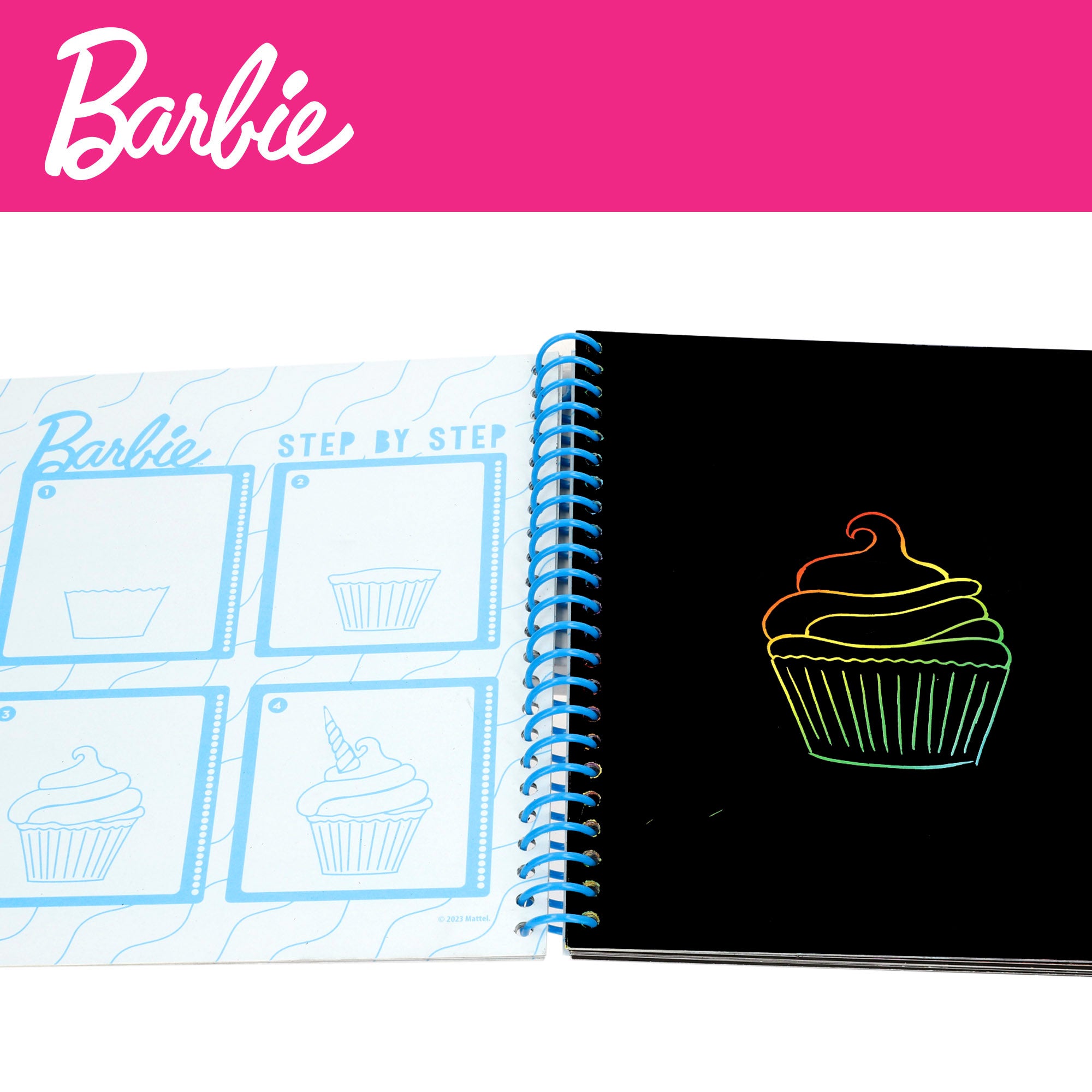 Livro de raspar da Barbie com figuras para raspar