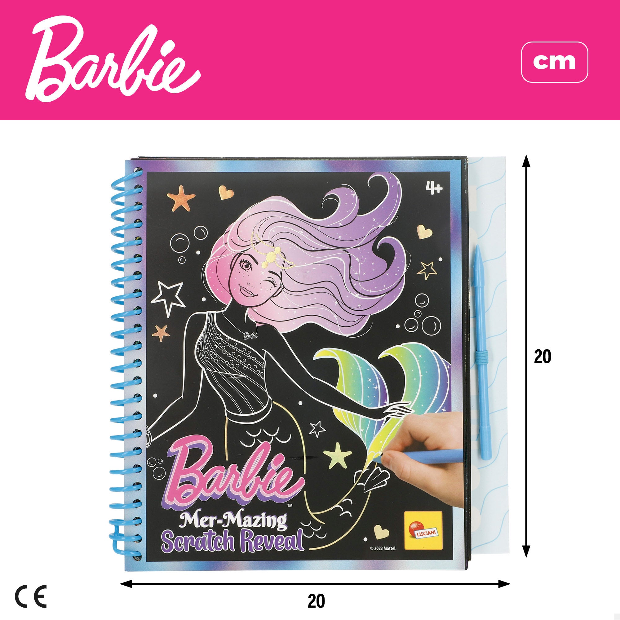 Livro de raspar da Barbie com figuras para raspar