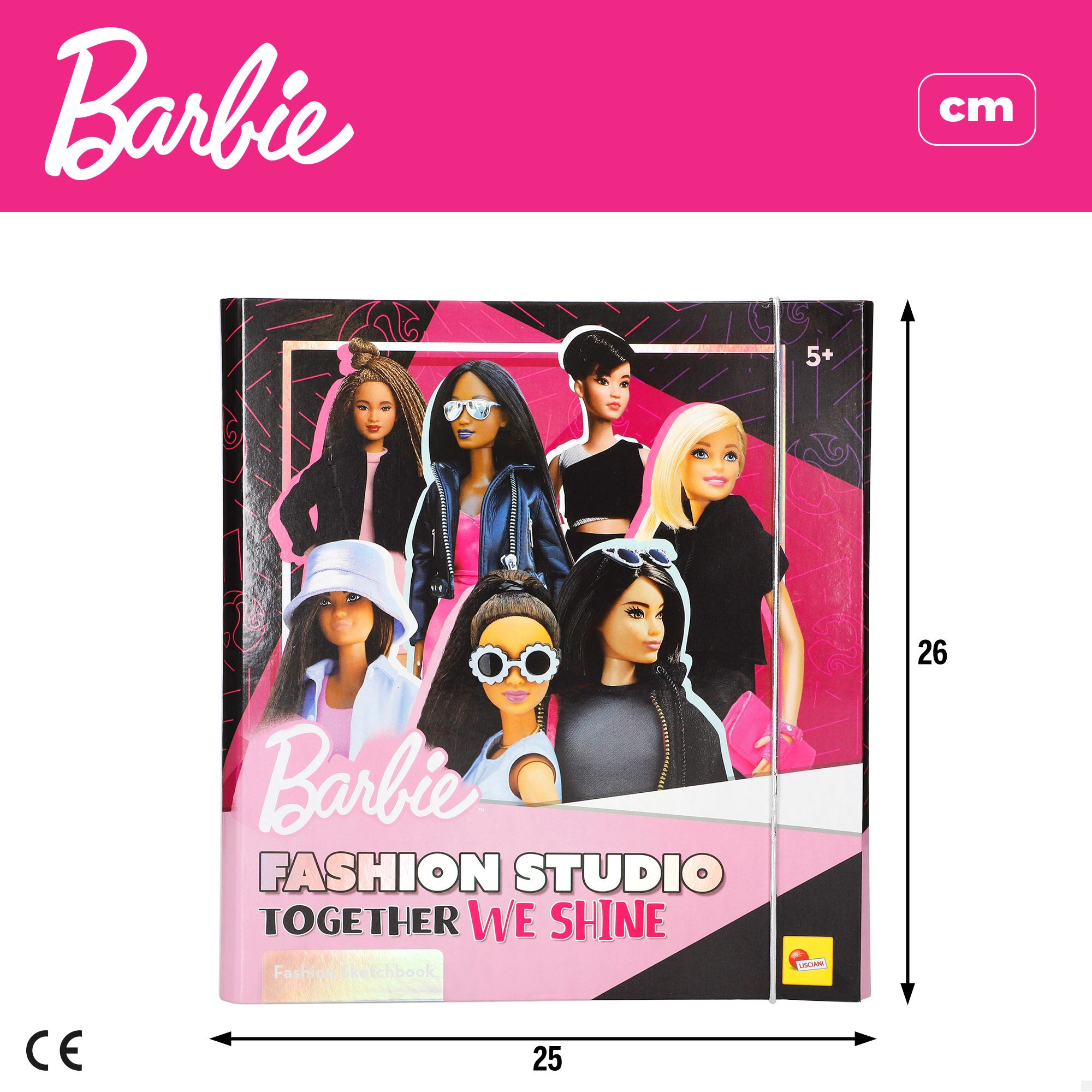 O Estúdio de Moda da Barbie cria designs, colas e cores.