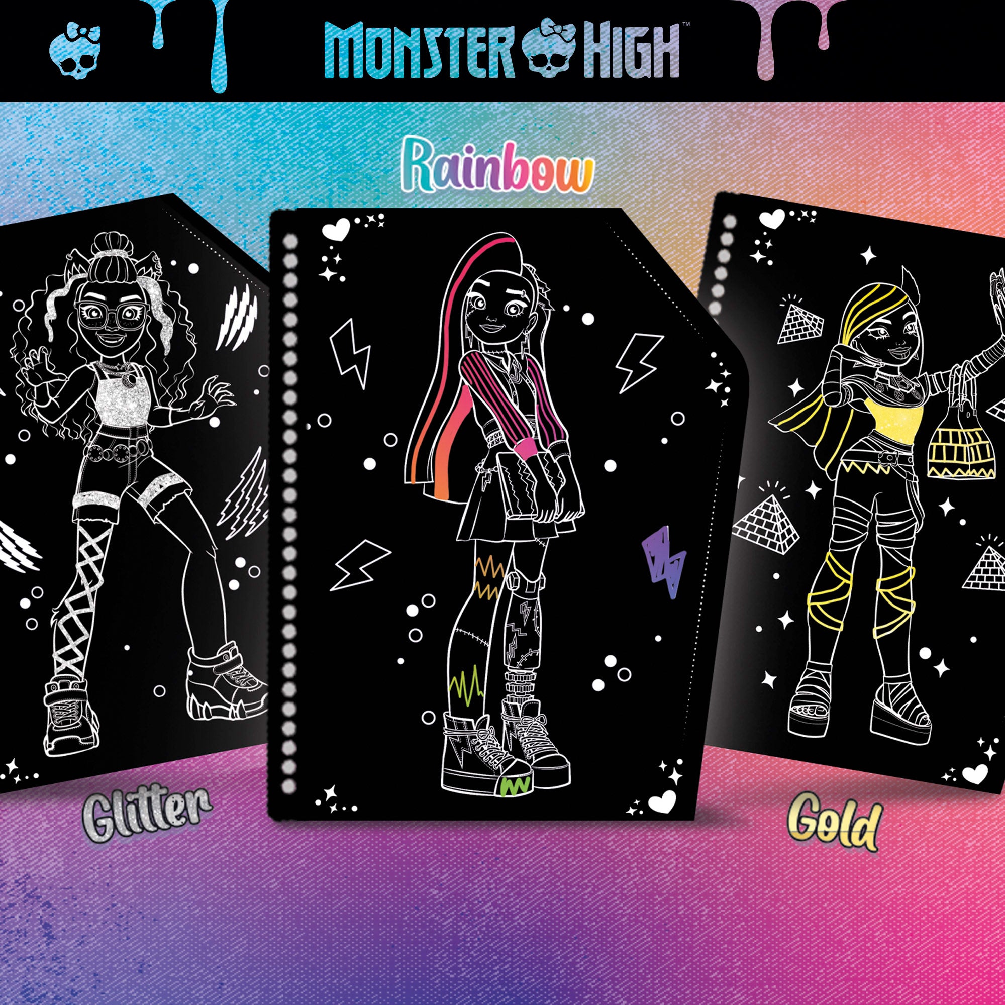 Livro de raspar Monster High com imagens para raspar