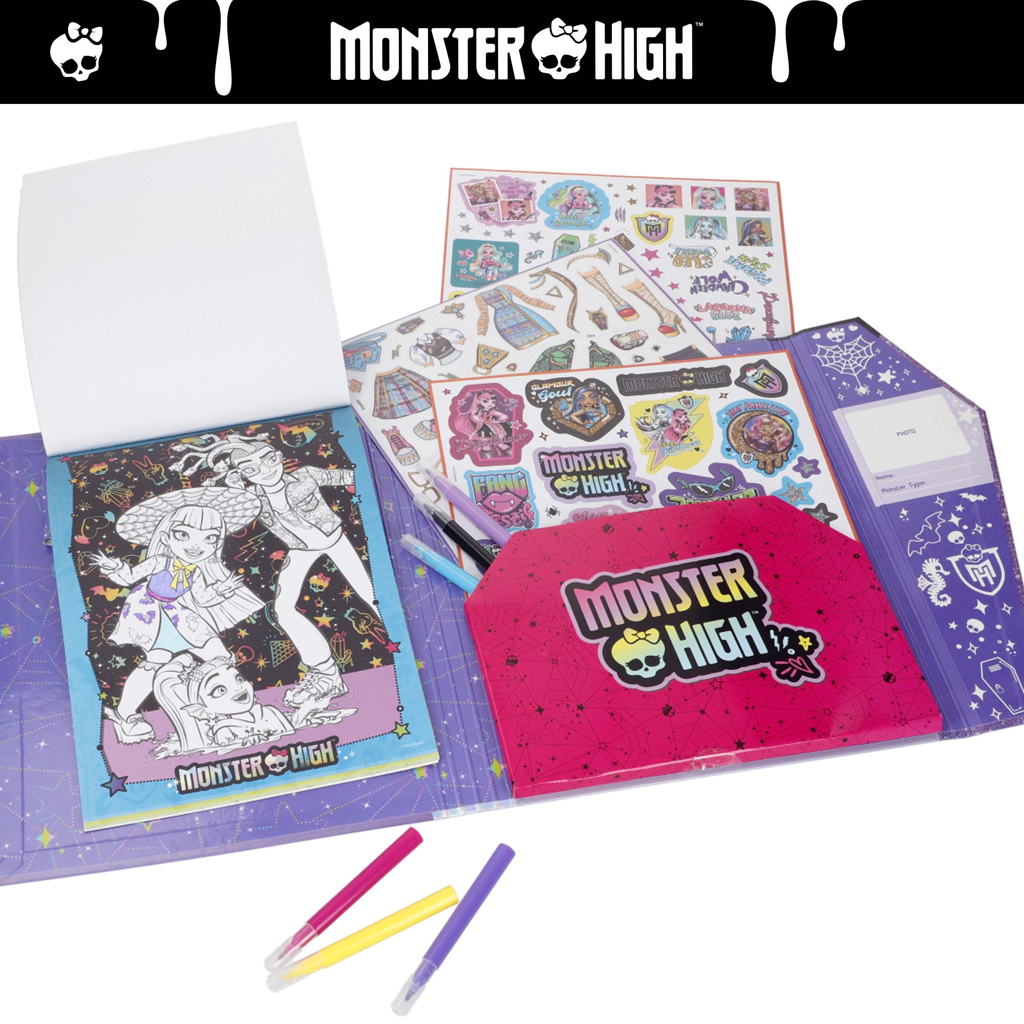 Livro de atividades para colorir e decorar Monster High