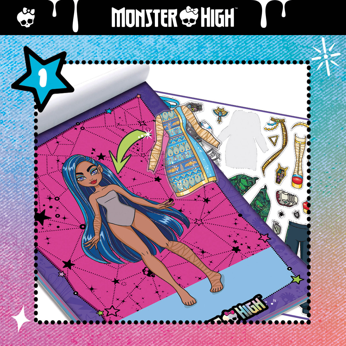 Livro de atividades para colorir e decorar Monster High