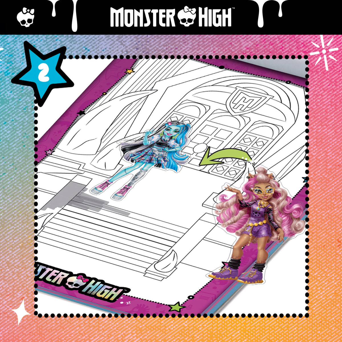 Livro de atividades para colorir e decorar Monster High