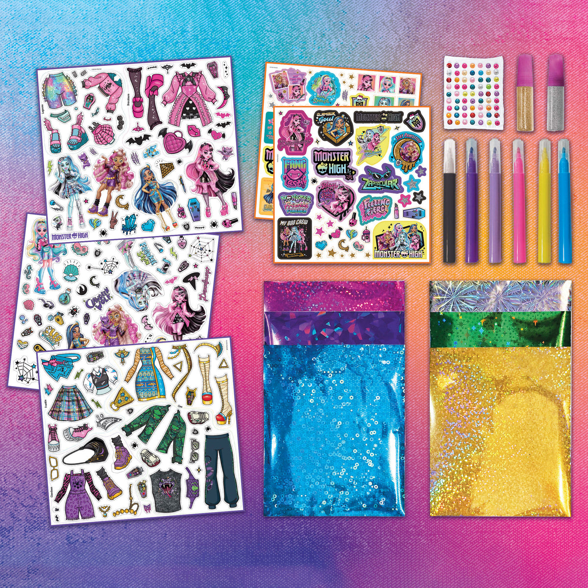 Livro de atividades para colorir e decorar Monster High
