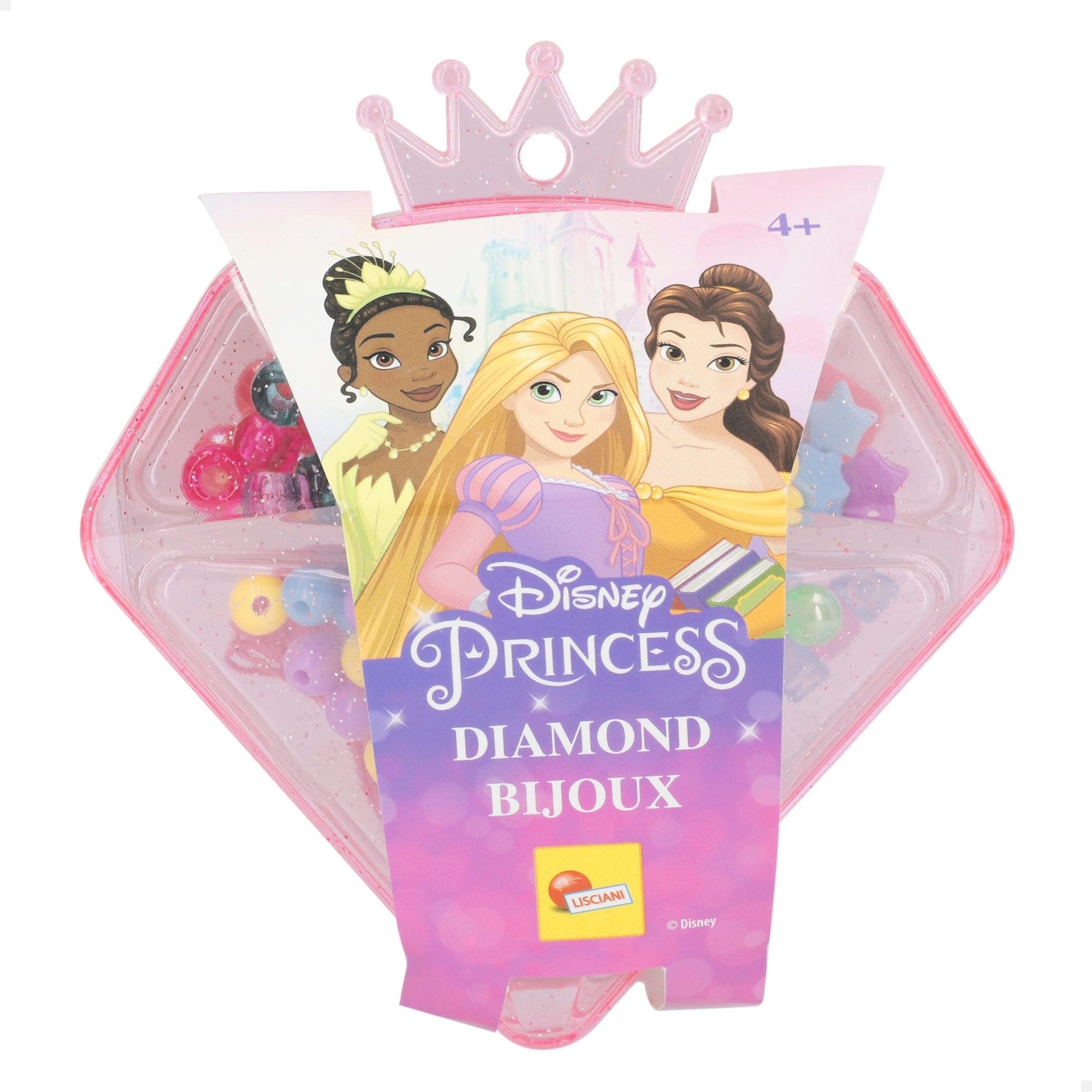 Conjunto de joias e colar das Princesas Disney com acessórios.