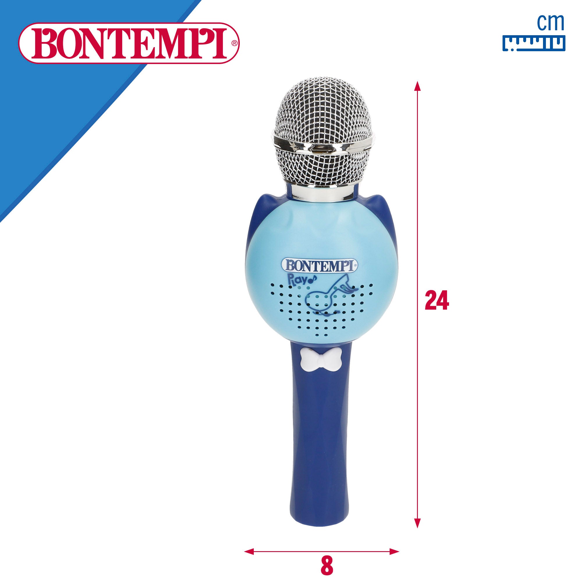 Microfone infantil sem fios Bontempi Blue com altifalante
