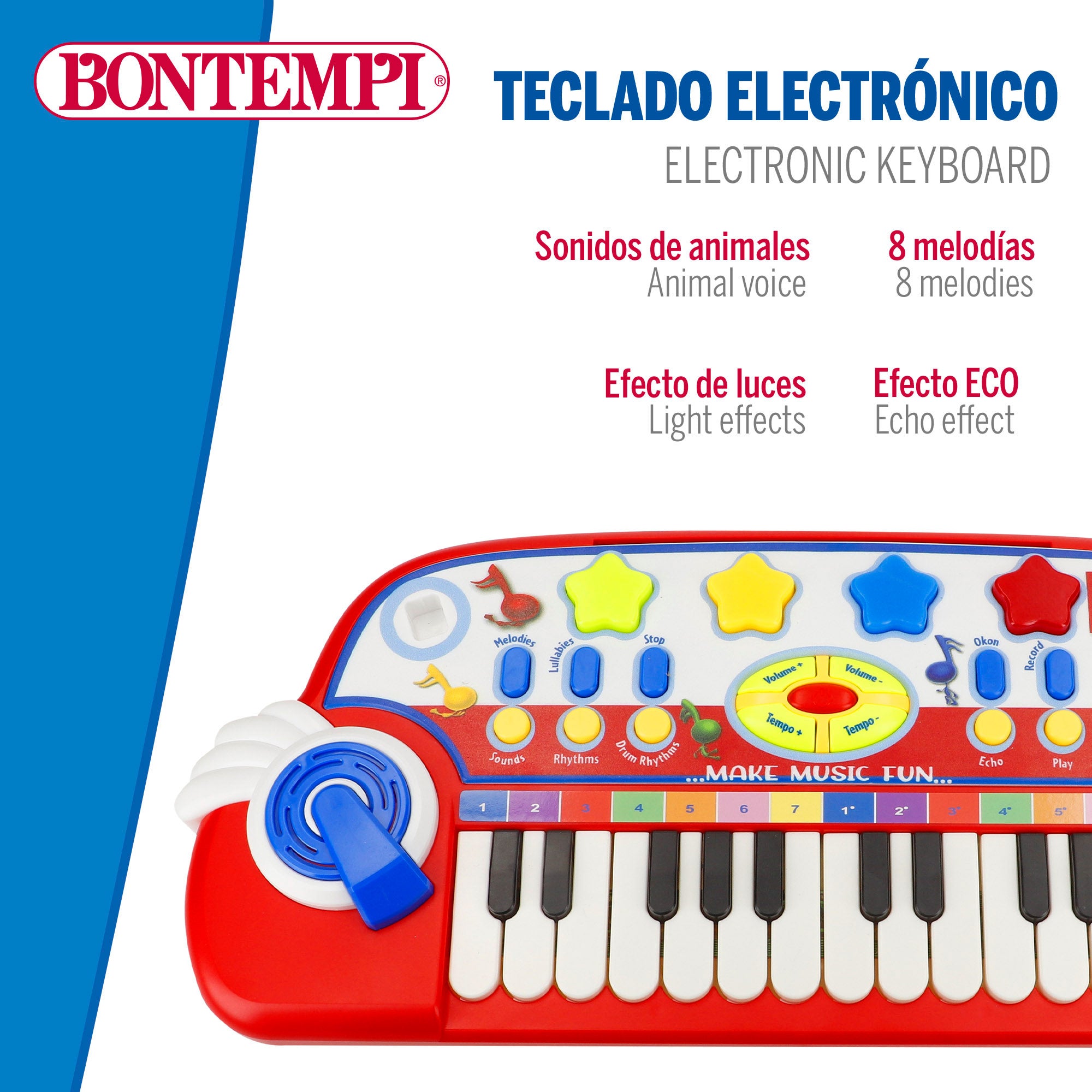 Piano infantil Bontempi com microfone