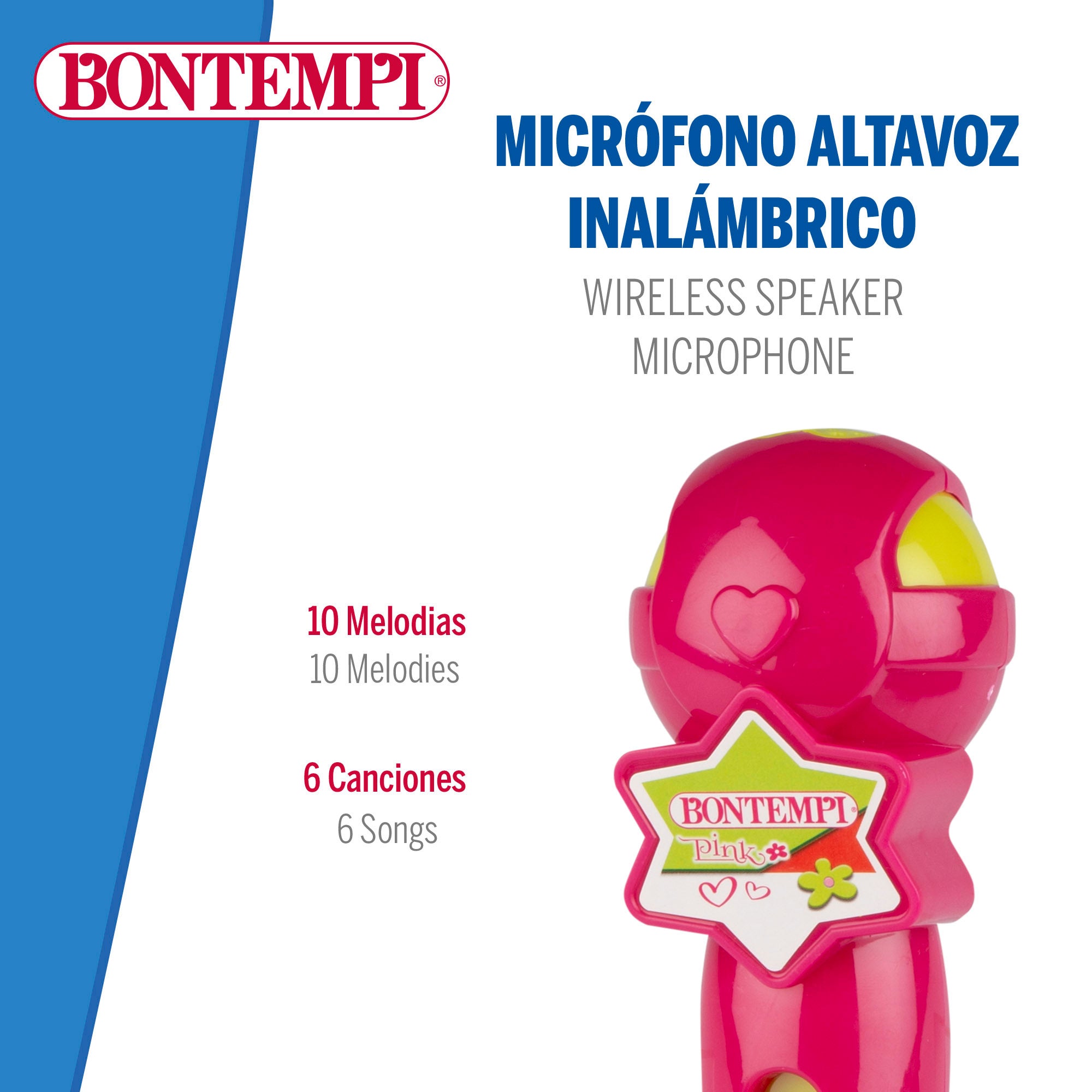 Amplificador de microfone Bontempi com luzes e sons.