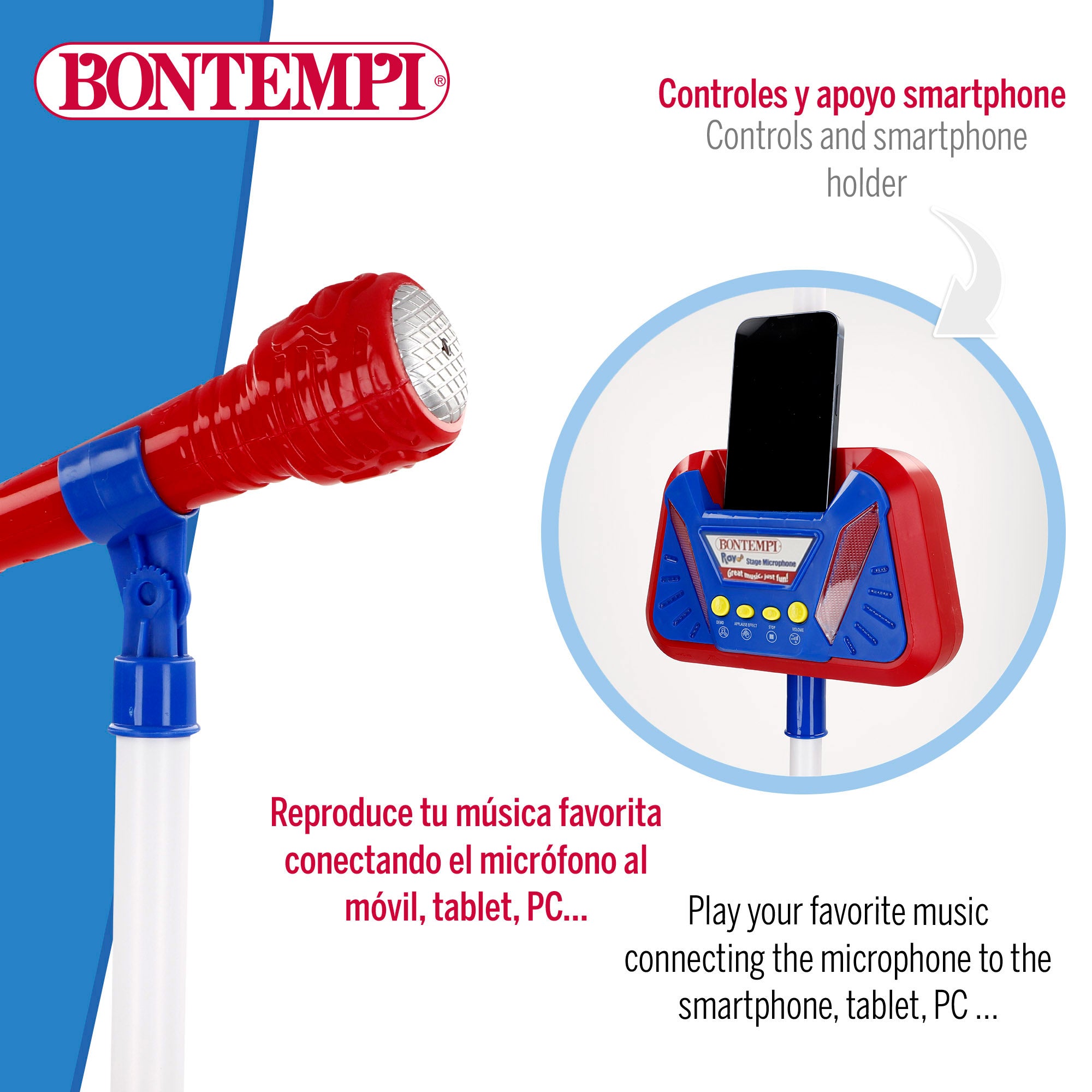 Microfone de palco sem fios Bontempi