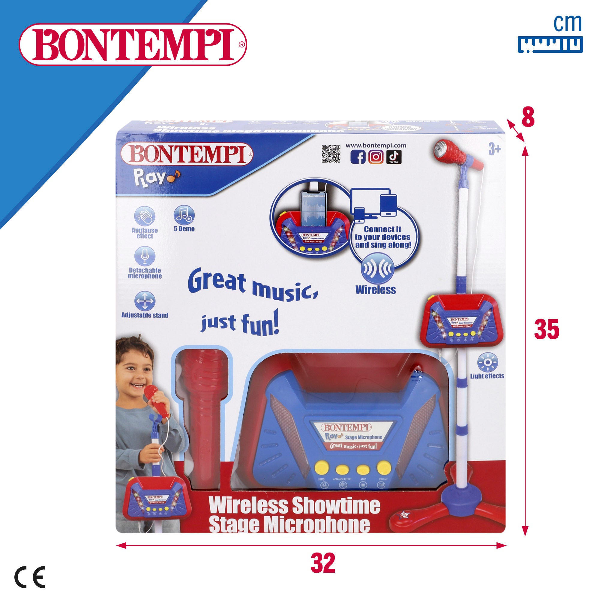 Microfone de palco sem fios Bontempi
