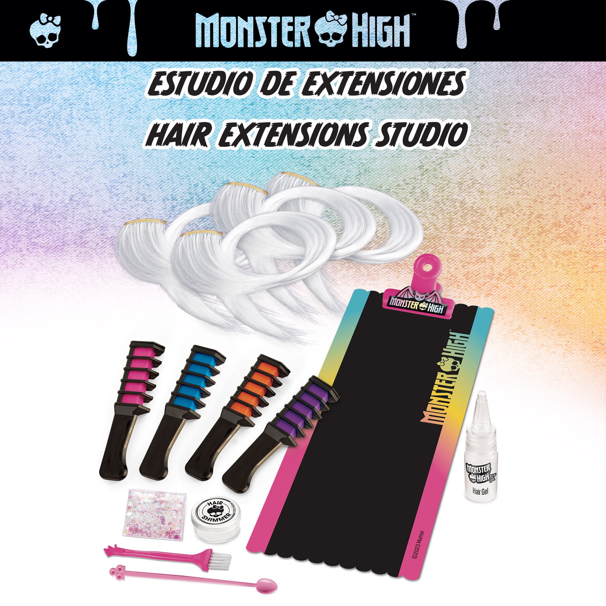 Conjunto de extensões de cabelo Monster High