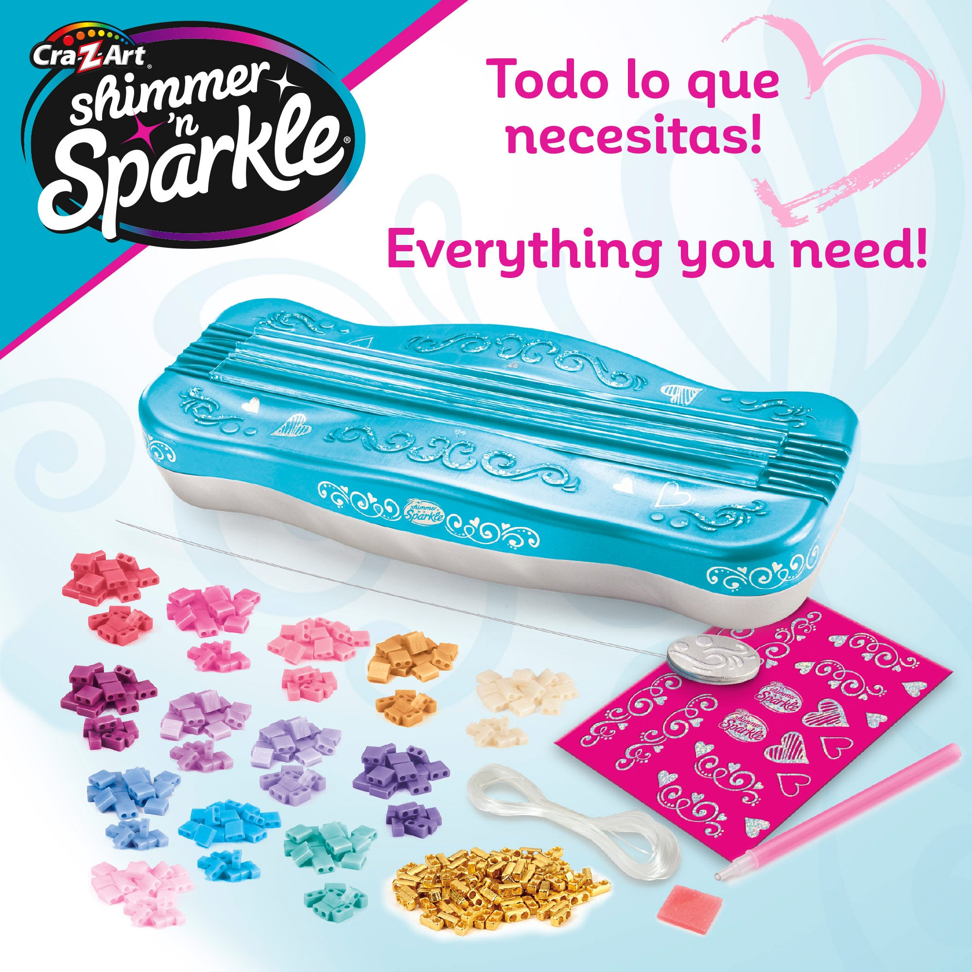 Kit Shimmer 'n Sparkle: pulseiras, brincos e anéis feitos com missangas Tila.