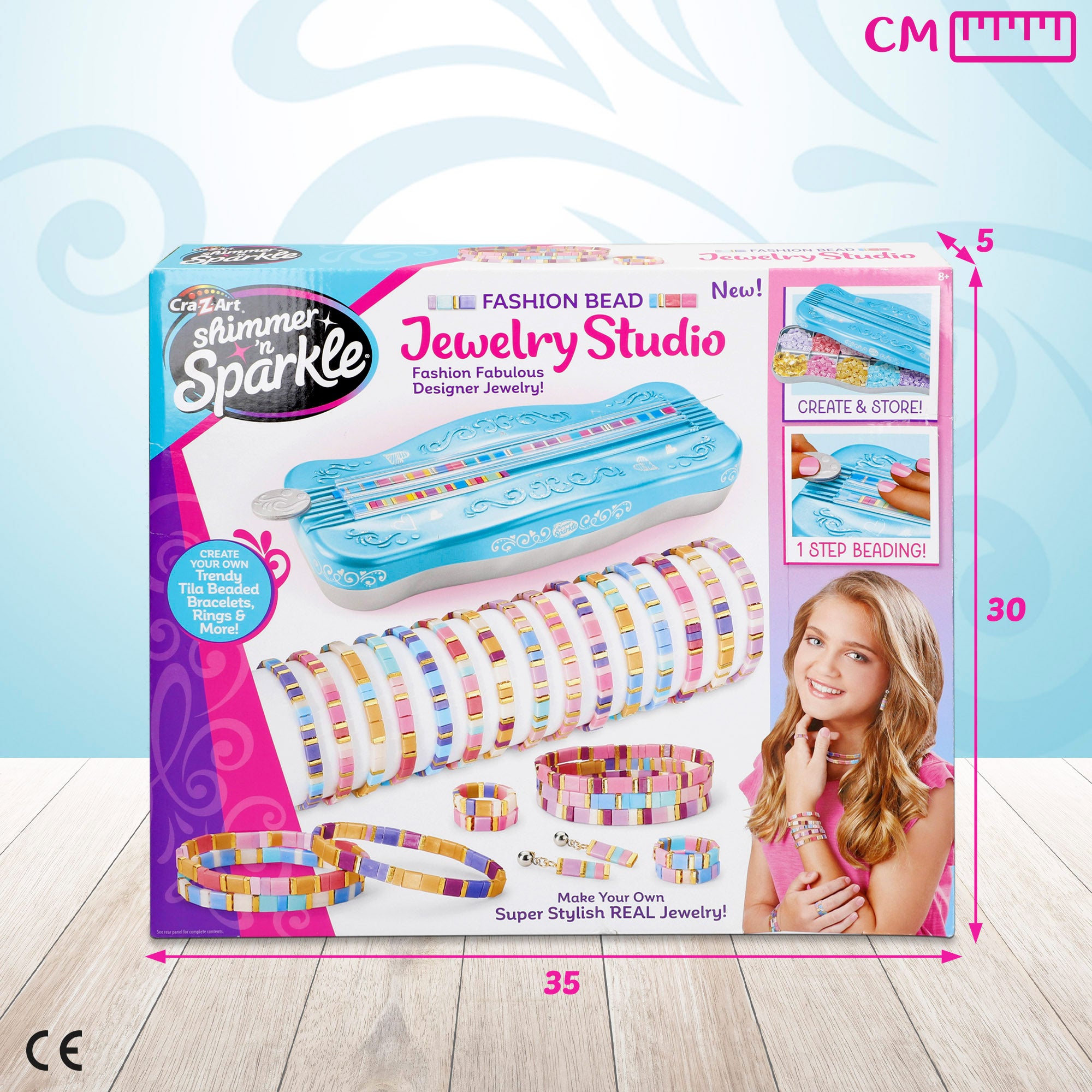 Kit Shimmer 'n Sparkle: pulseiras, brincos e anéis feitos com missangas Tila.