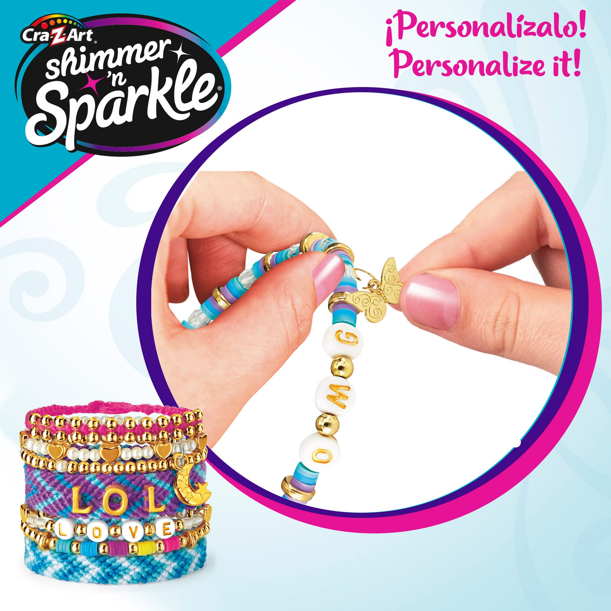 Kit Shimmer 'n Sparkle para fazer pulseiras brilhantes