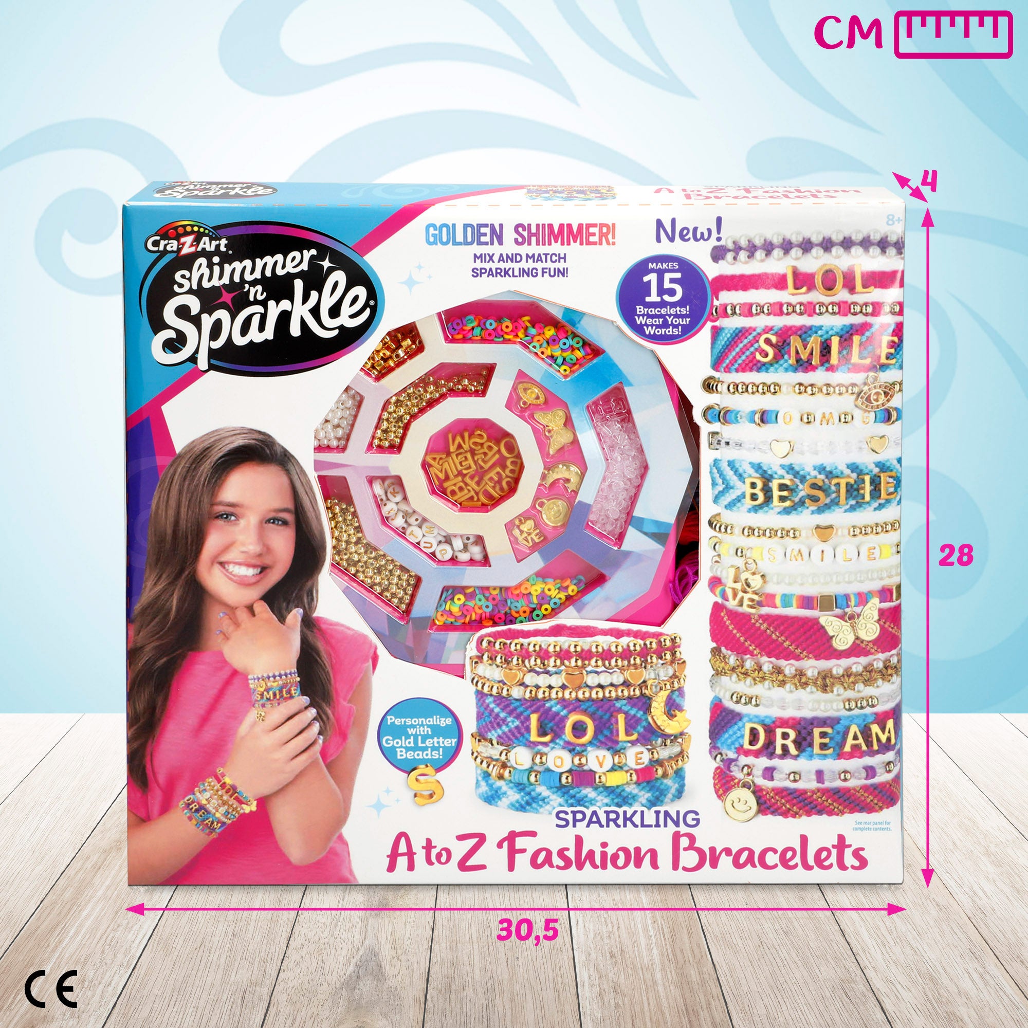 Kit Shimmer 'n Sparkle para fazer pulseiras brilhantes