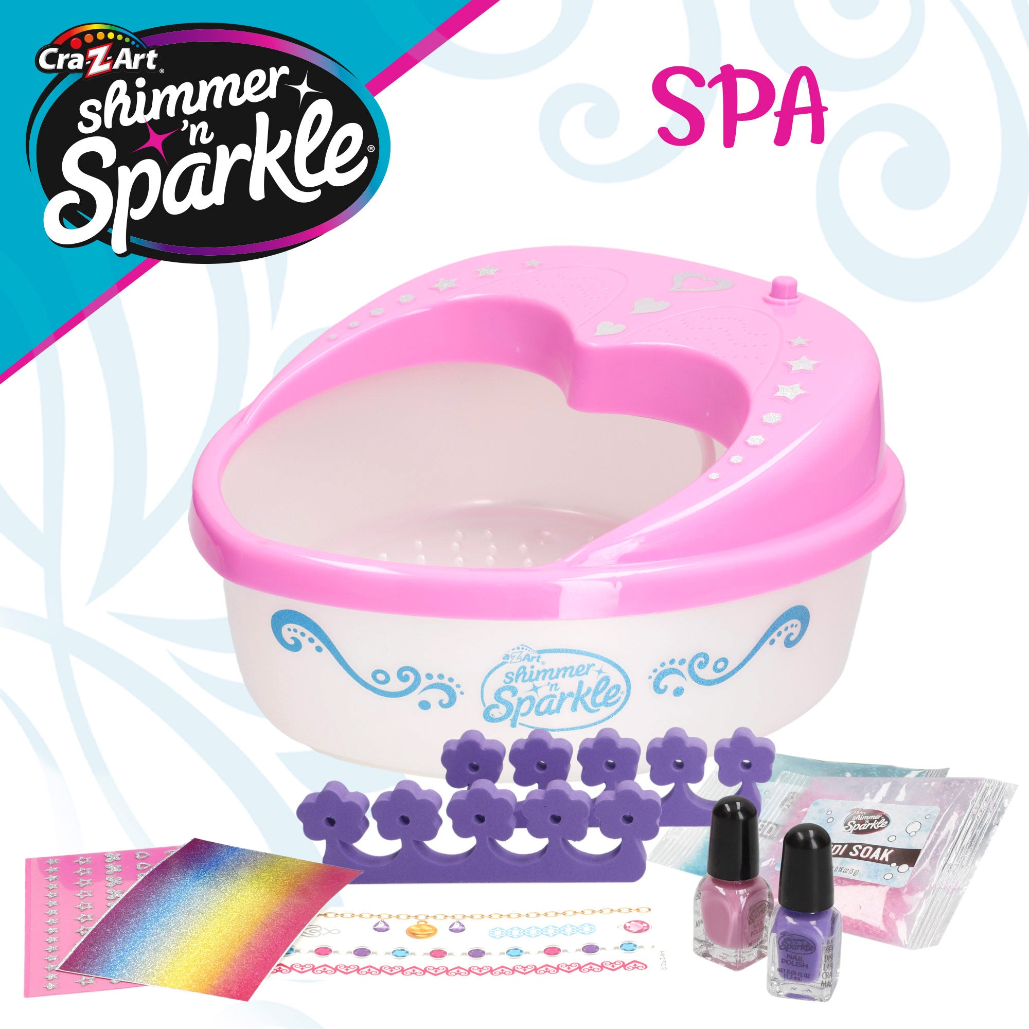 Shimmer 'n Sparkle 5 em 1 Spa para Unhas e Pés com Luz e Bolhas