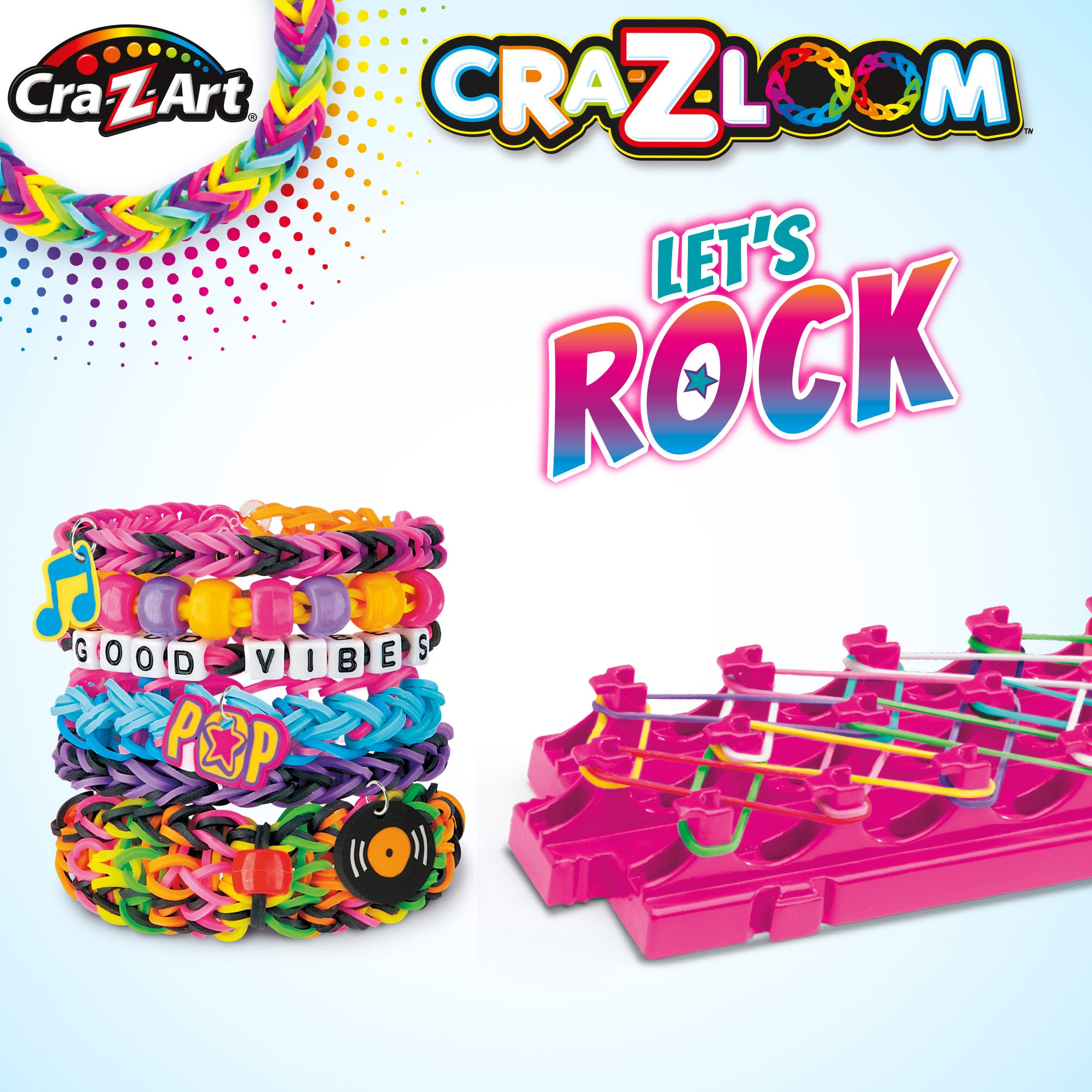 Conjunto de pulseiras de borracha Rock Cra-Z-Art