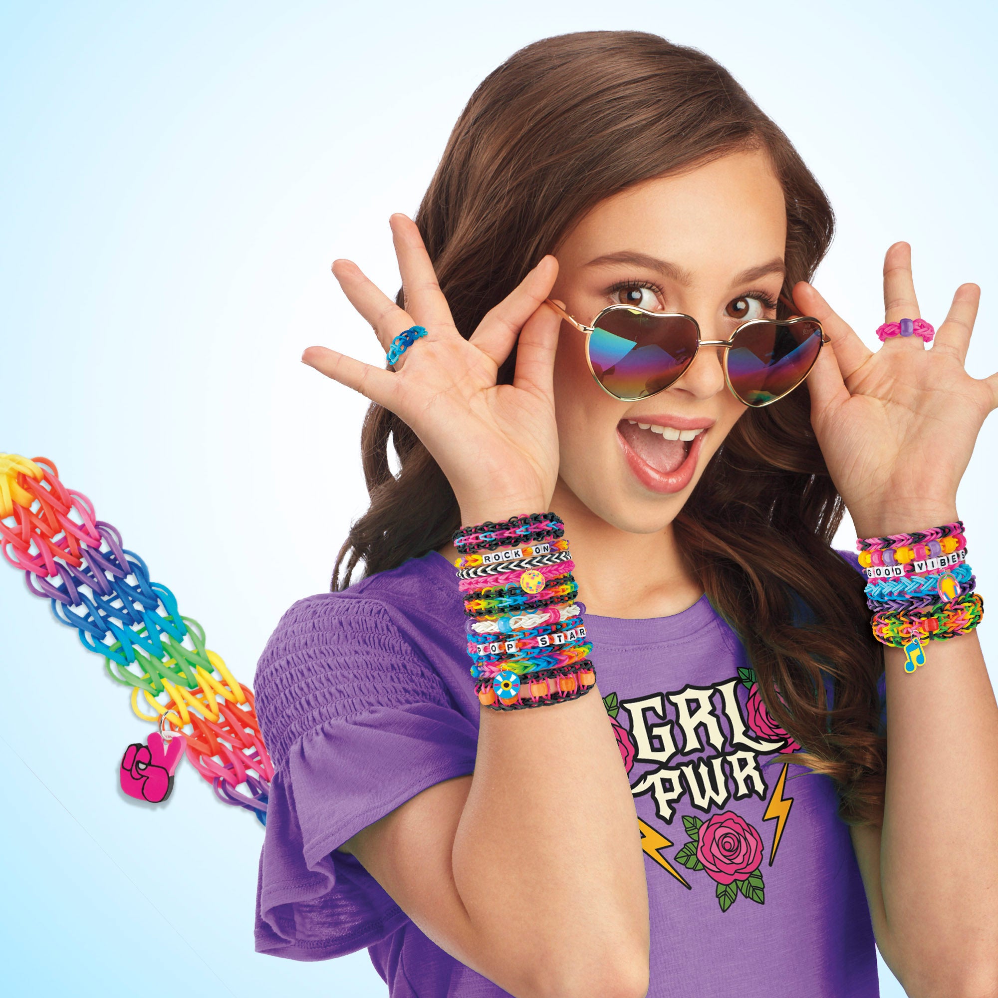 Conjunto de pulseiras de borracha Rock Cra-Z-Art