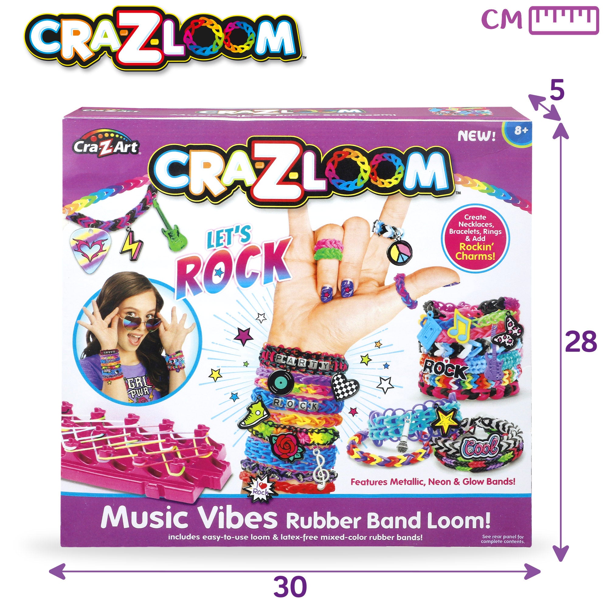 Conjunto de pulseiras de borracha Rock Cra-Z-Art