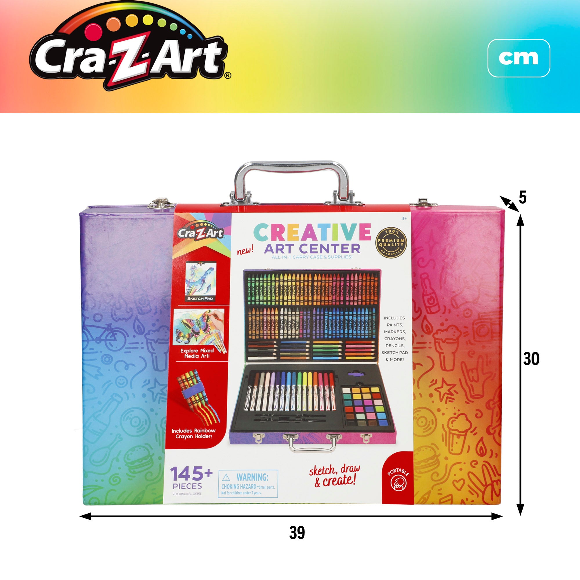Conjunto de colorir infantil Cra-Z-Art com 145 peças