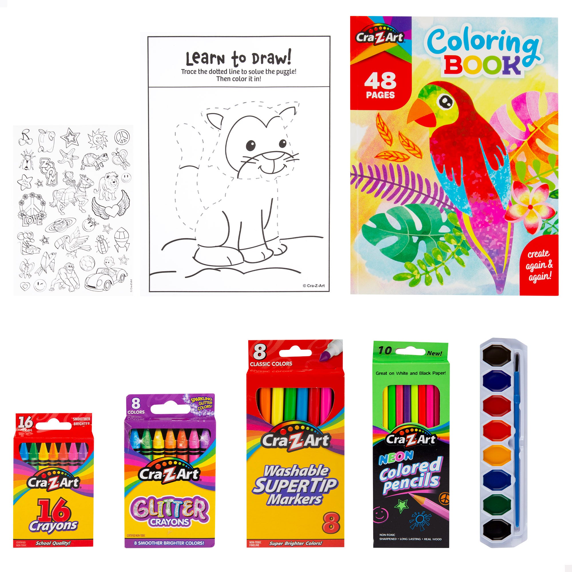 Kit de arte Cra-Z-Art com cores e atividades