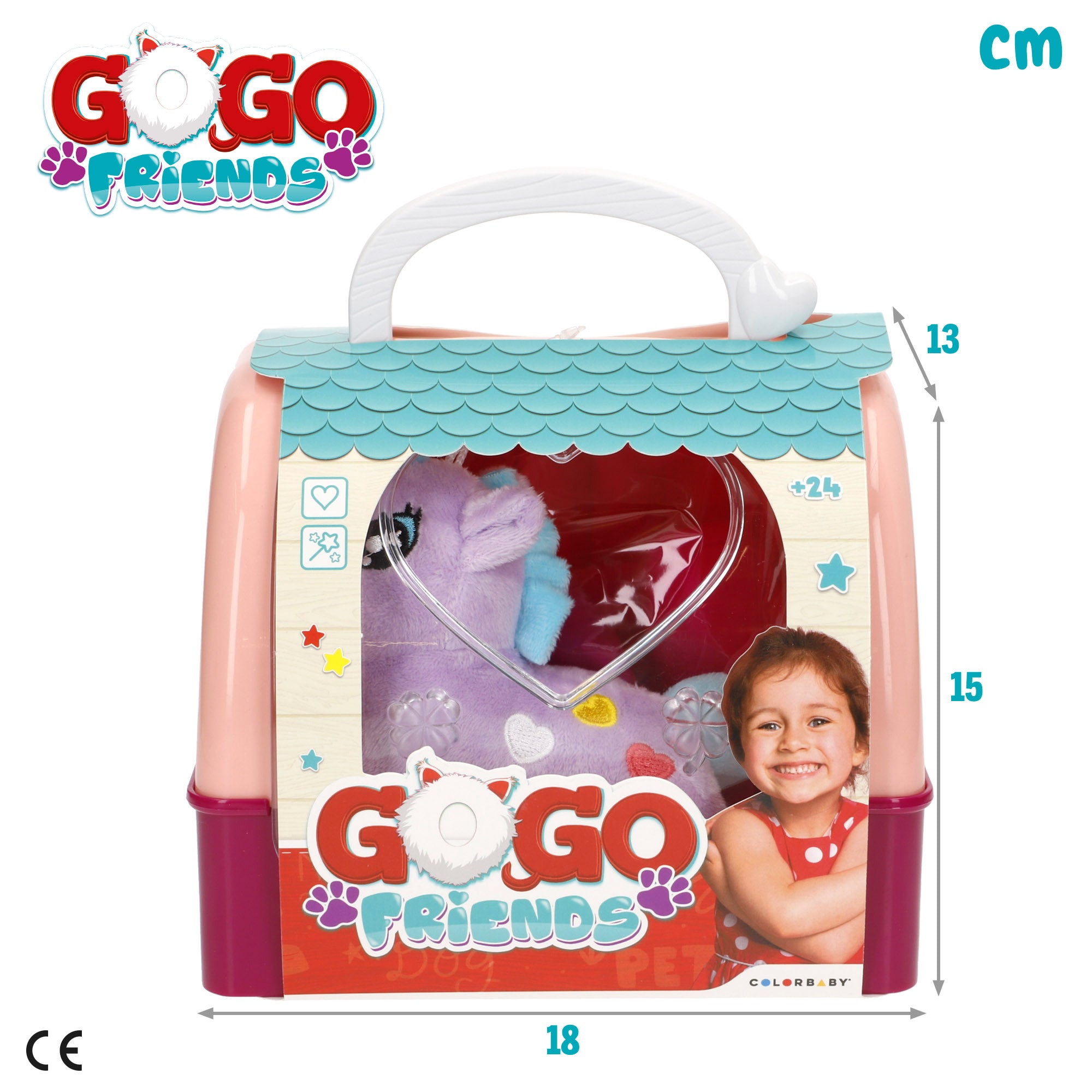 Bolsa de transporte de peluche de unicórnio Go Go Friends com acessórios variados