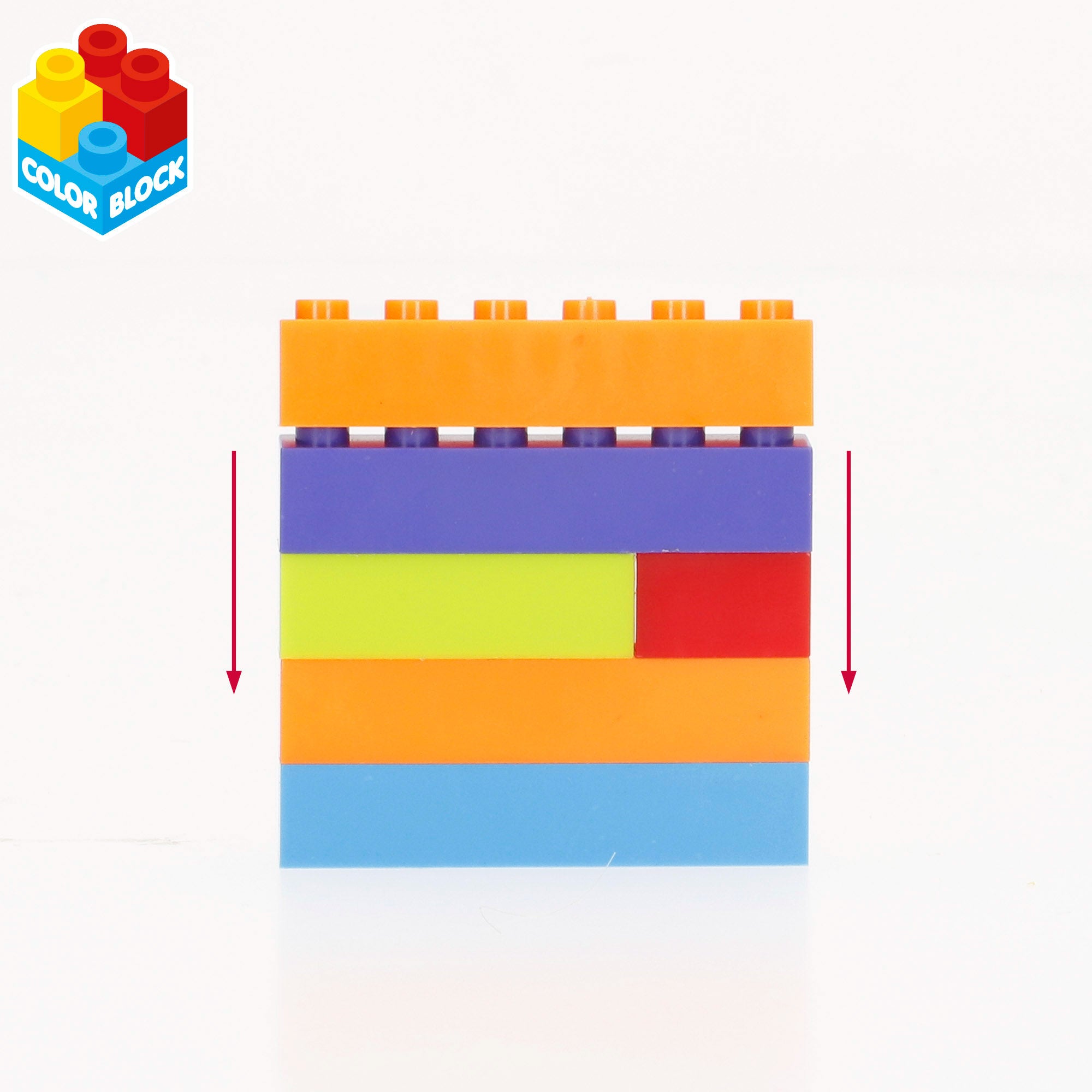 Conjunto de Blocos de Construção Nano Color Block com 1000 Peças
