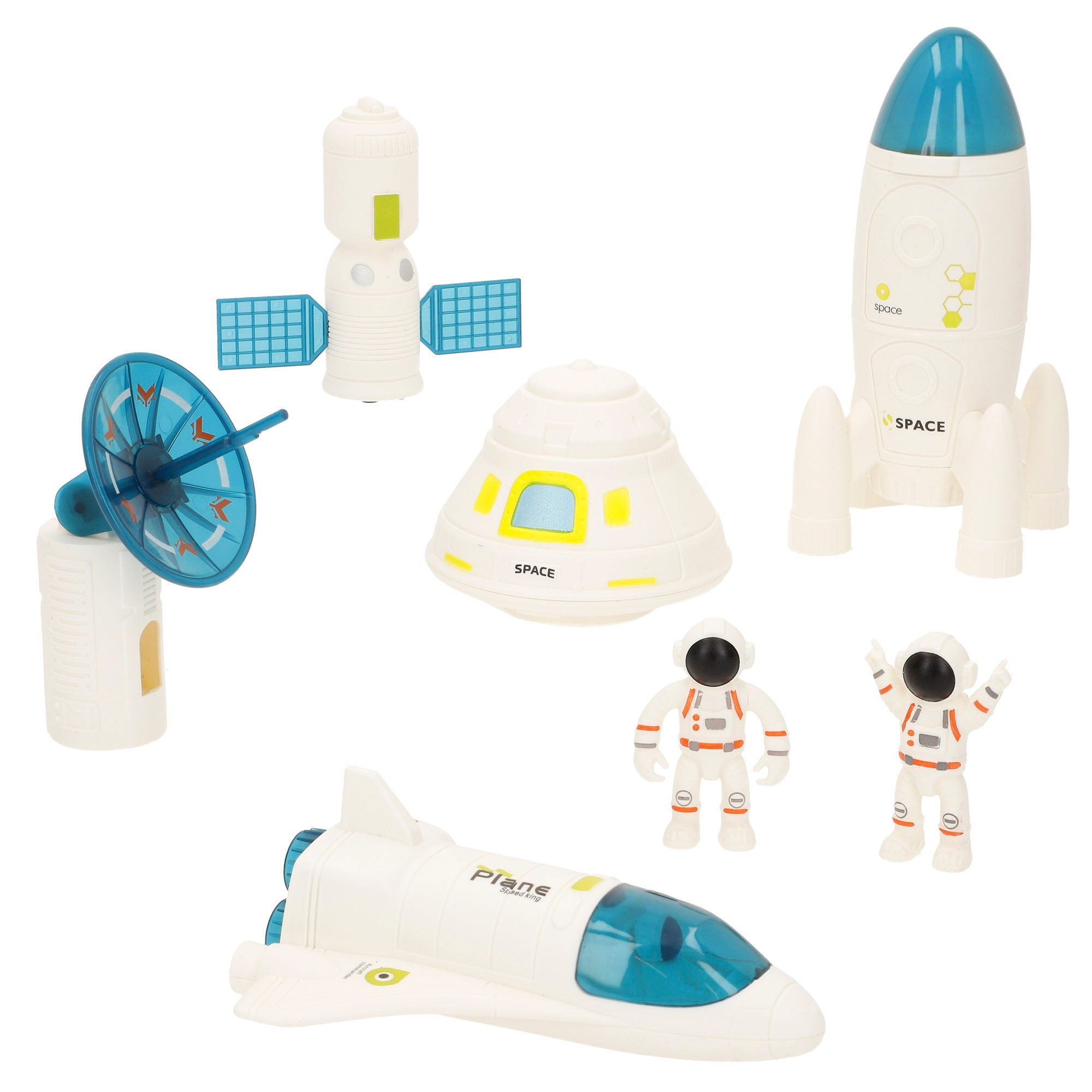 Conjunto de brinquedo espacial Speed&amp; Go de 7 peças
