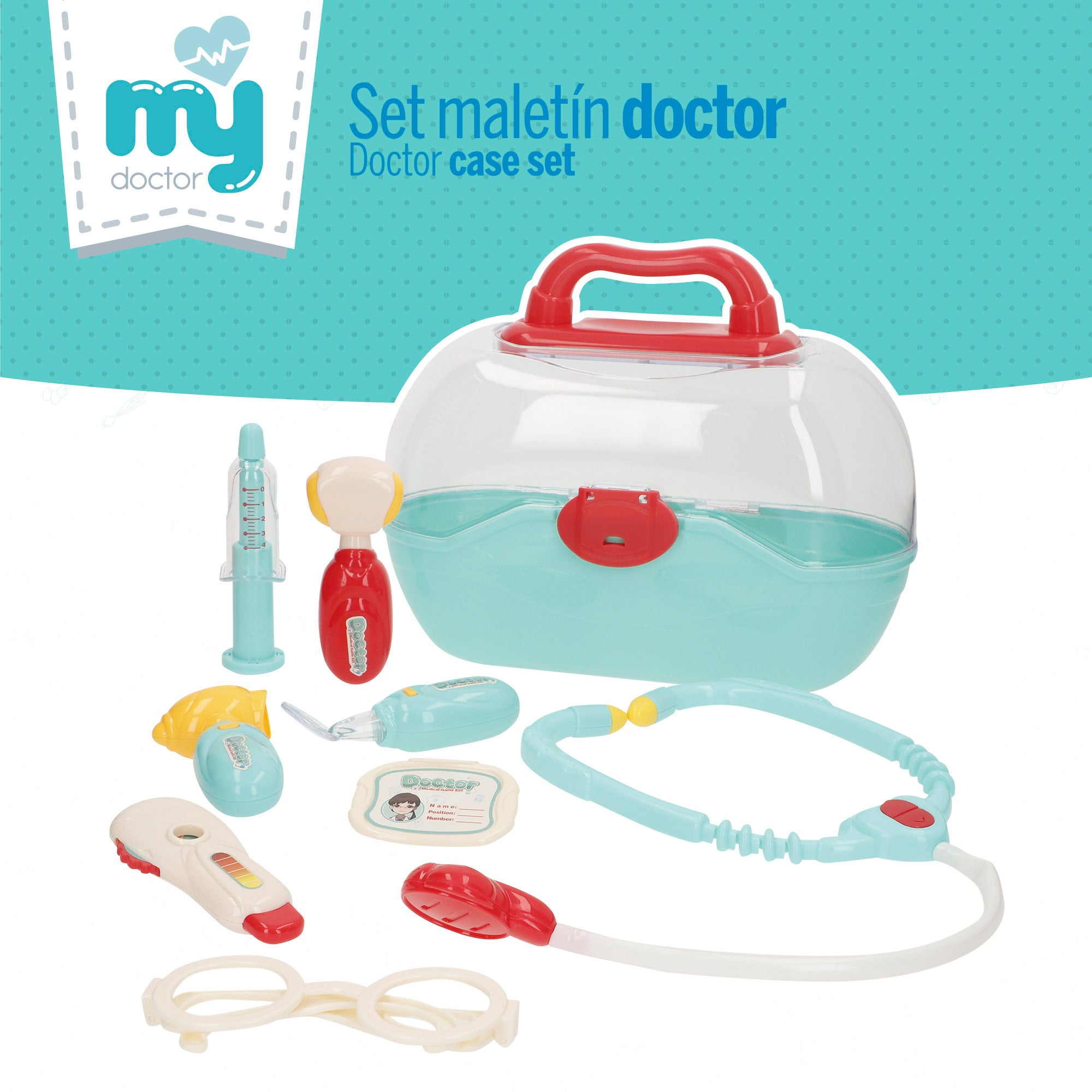 O Meu Kit Médico de Brinquedo com Acessórios, 8 Peças