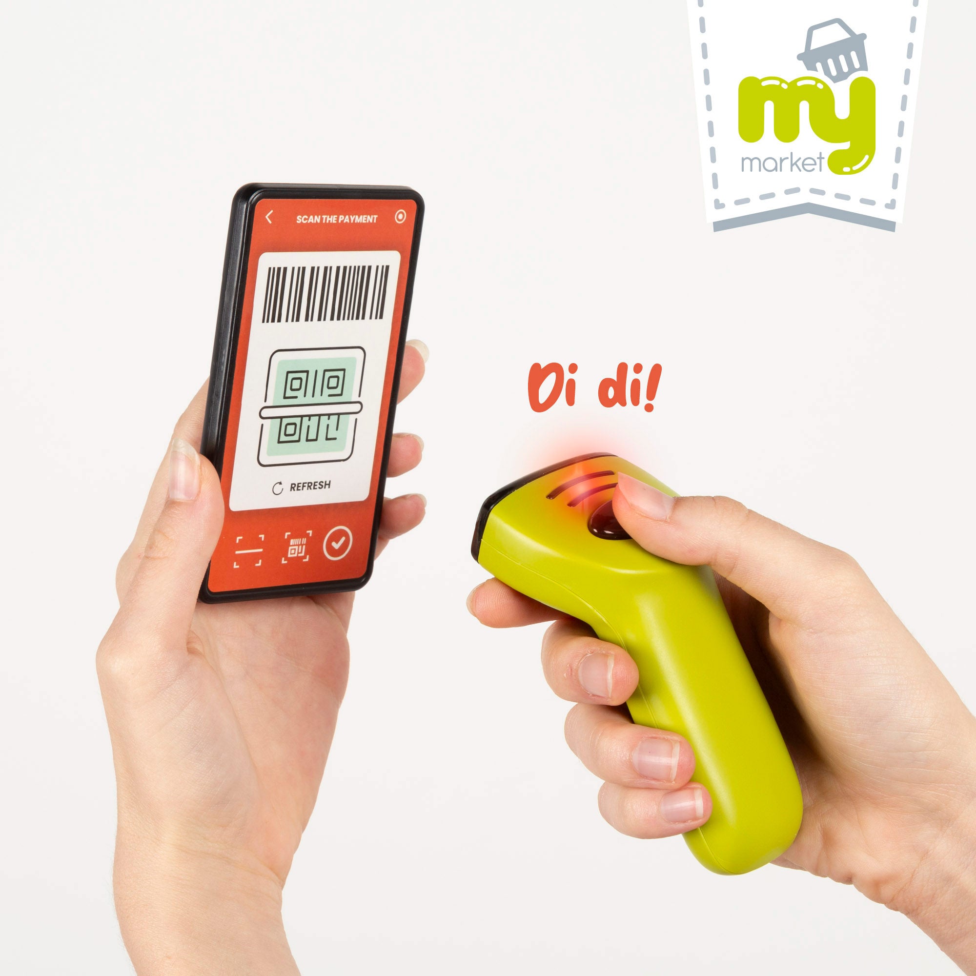 Supermercado de brinquedos My Home com carrinho de compras, luzes e sons.