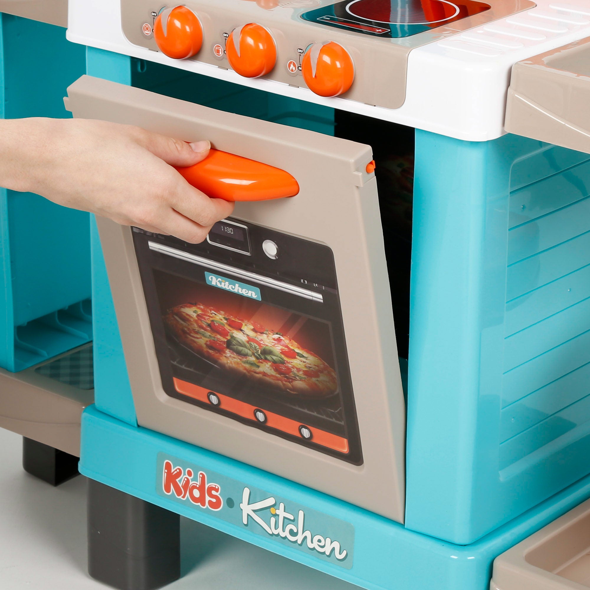 Cozinha elétrica de brincar com luz, som e acessórios 78x28x87 cm My Home