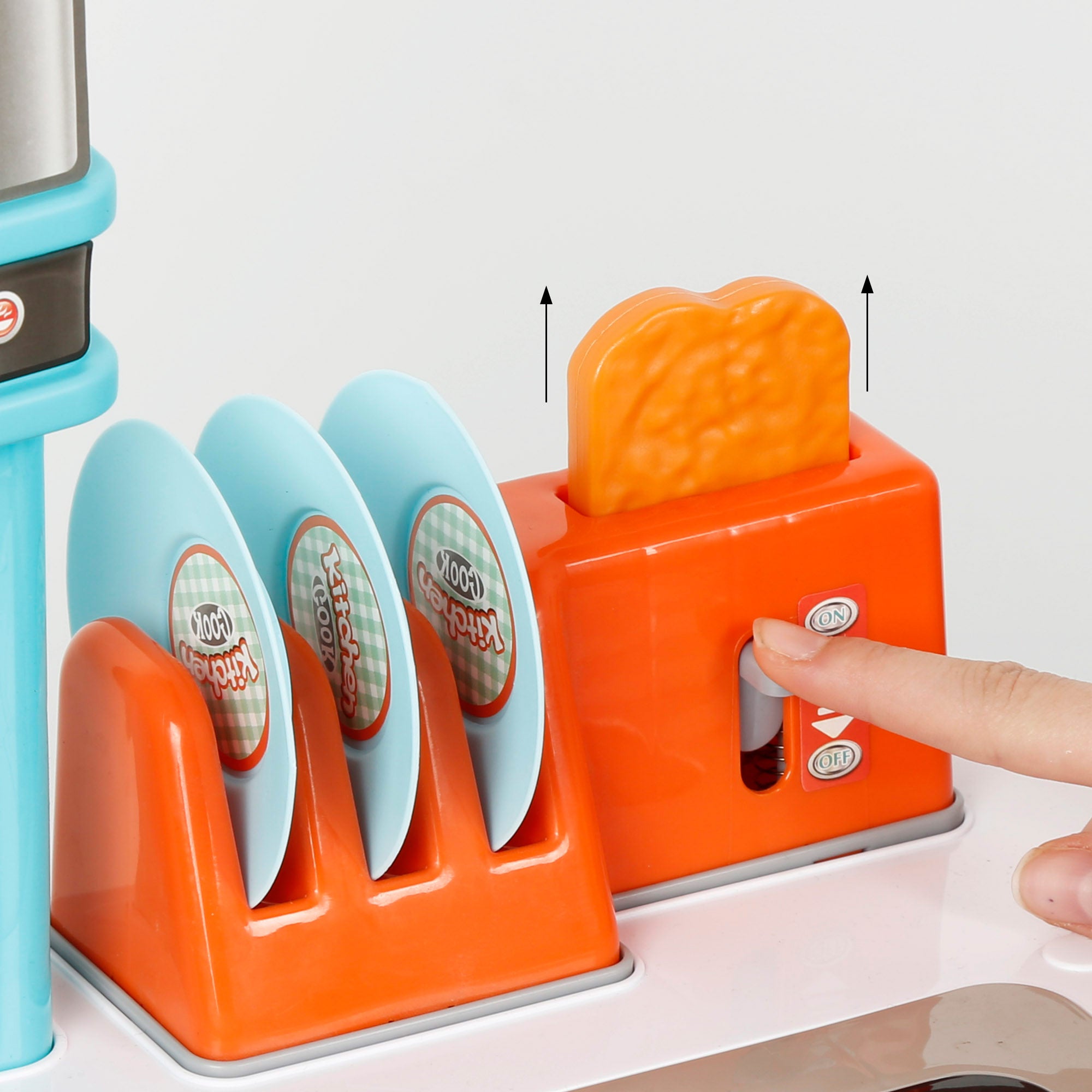 Cozinha elétrica de brincar com luz, som e acessórios 78x28x87 cm My Home