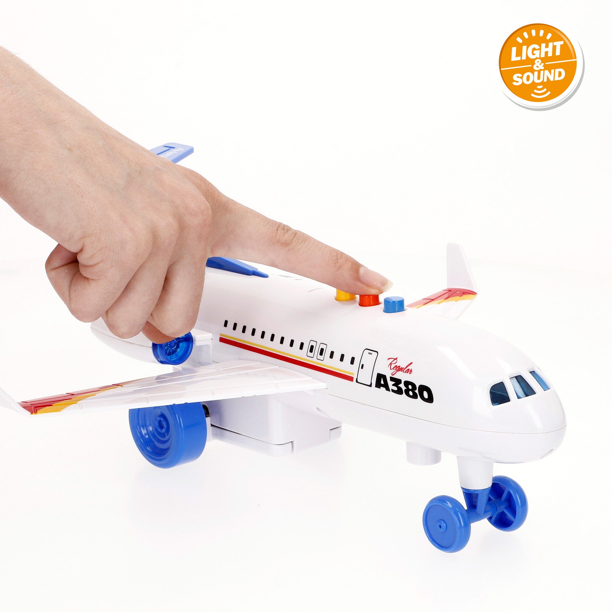 Conjunto de avião de brinquedo com luz e som + carros de metal Speed&amp; Go