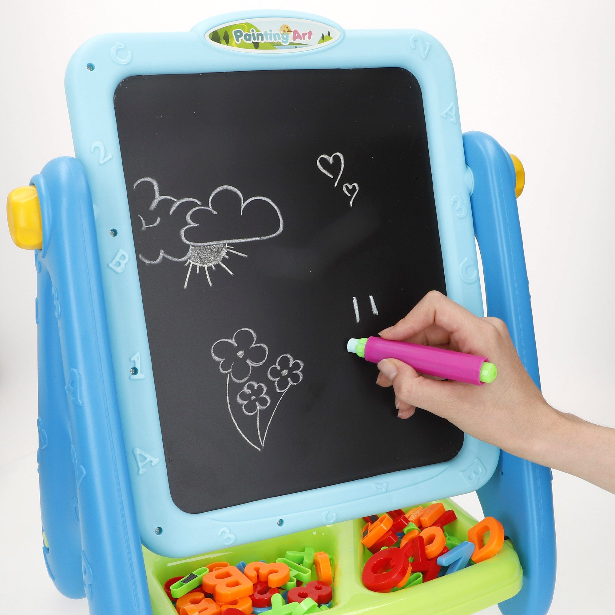 Quadro branco magnético 2 em 1 Good Idea com números e letras