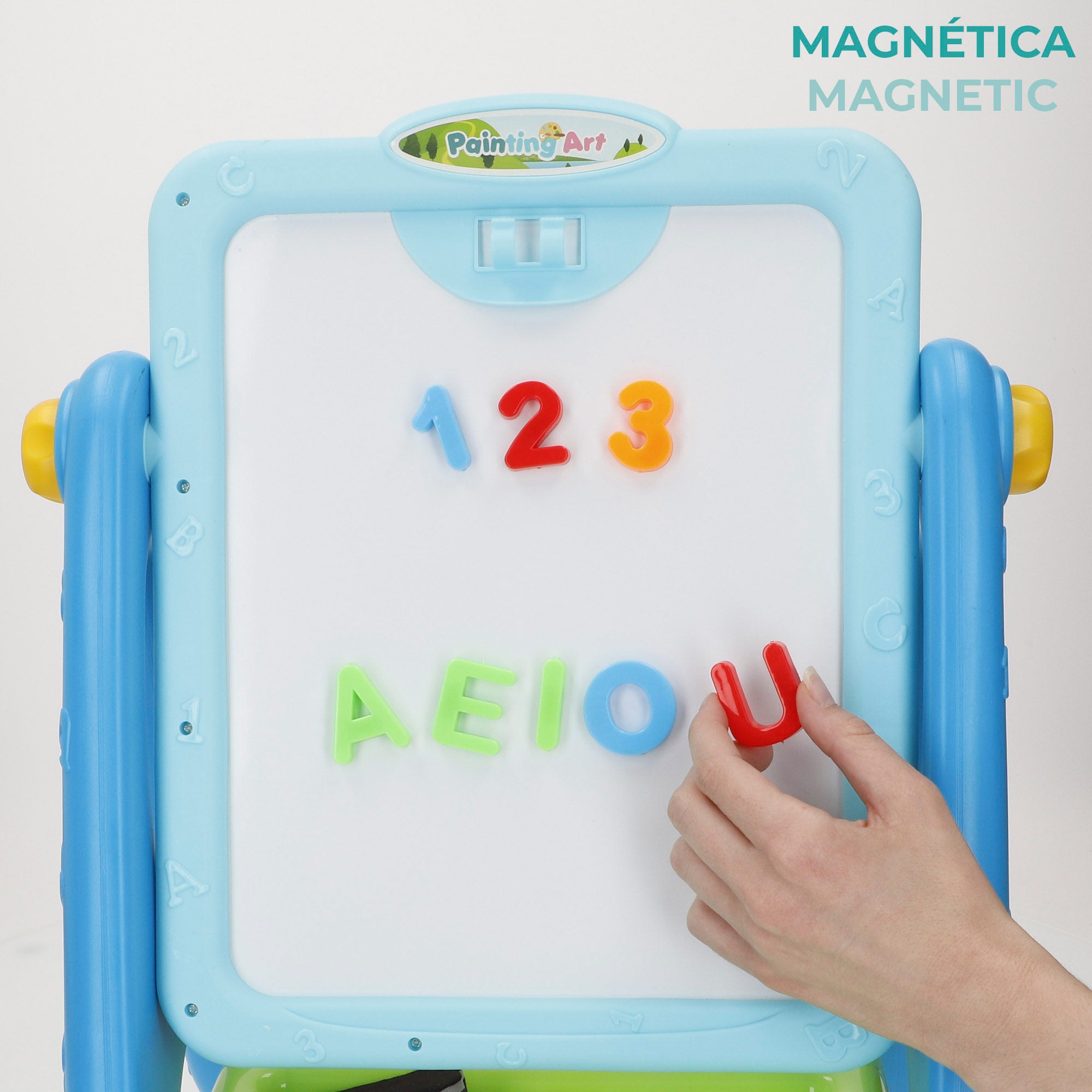 Quadro branco magnético 2 em 1 Good Idea com números e letras