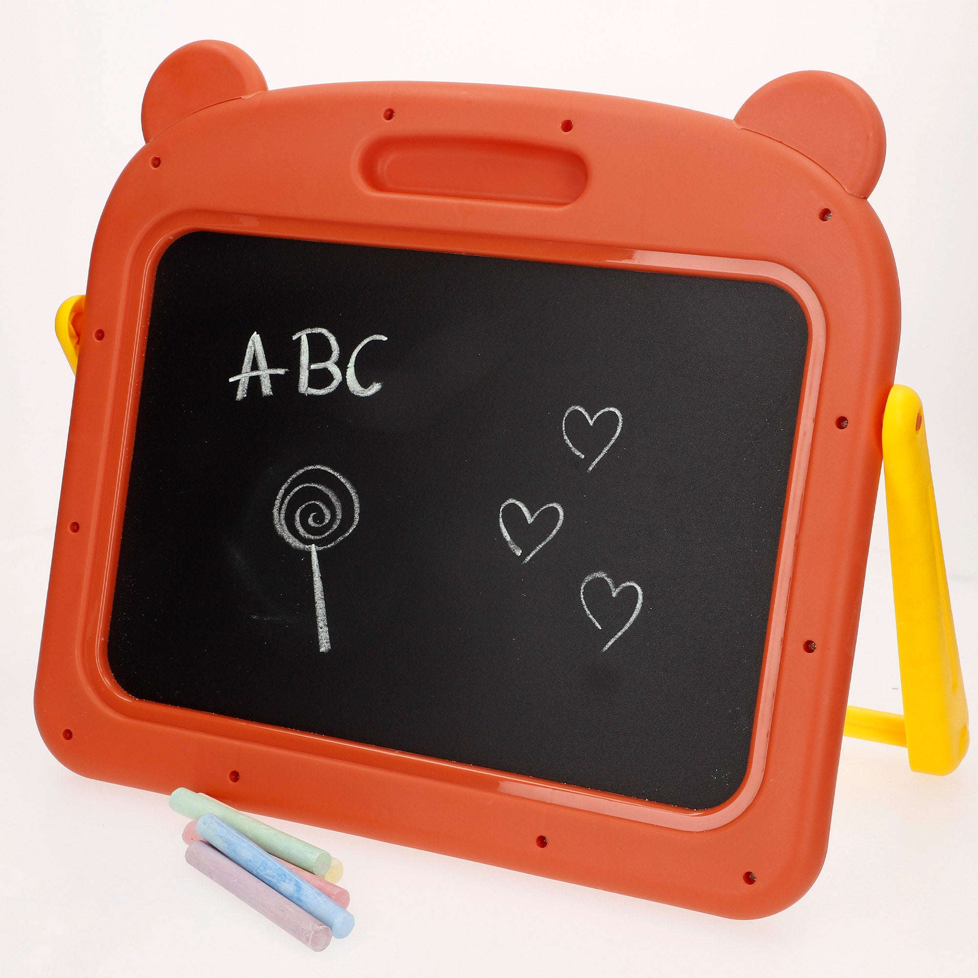 Quadro branco magnético 2 em 1 com forma de urso e acessórios da Good Idea