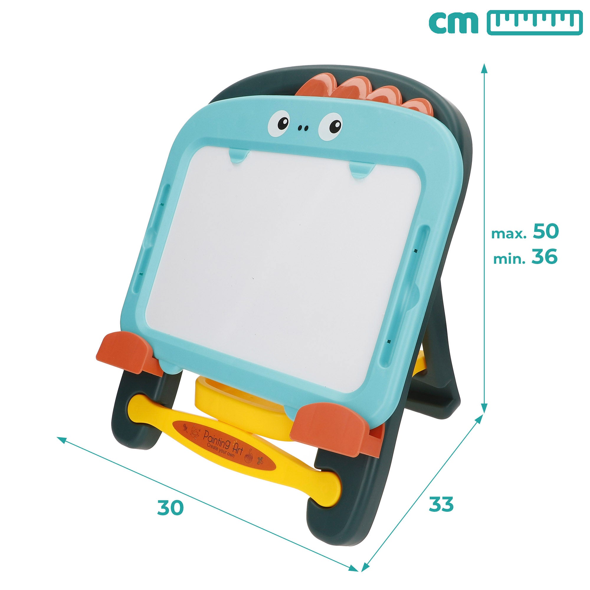 Quadro branco magnético 2 em 1 Good Idea com altura ajustável e acessórios.