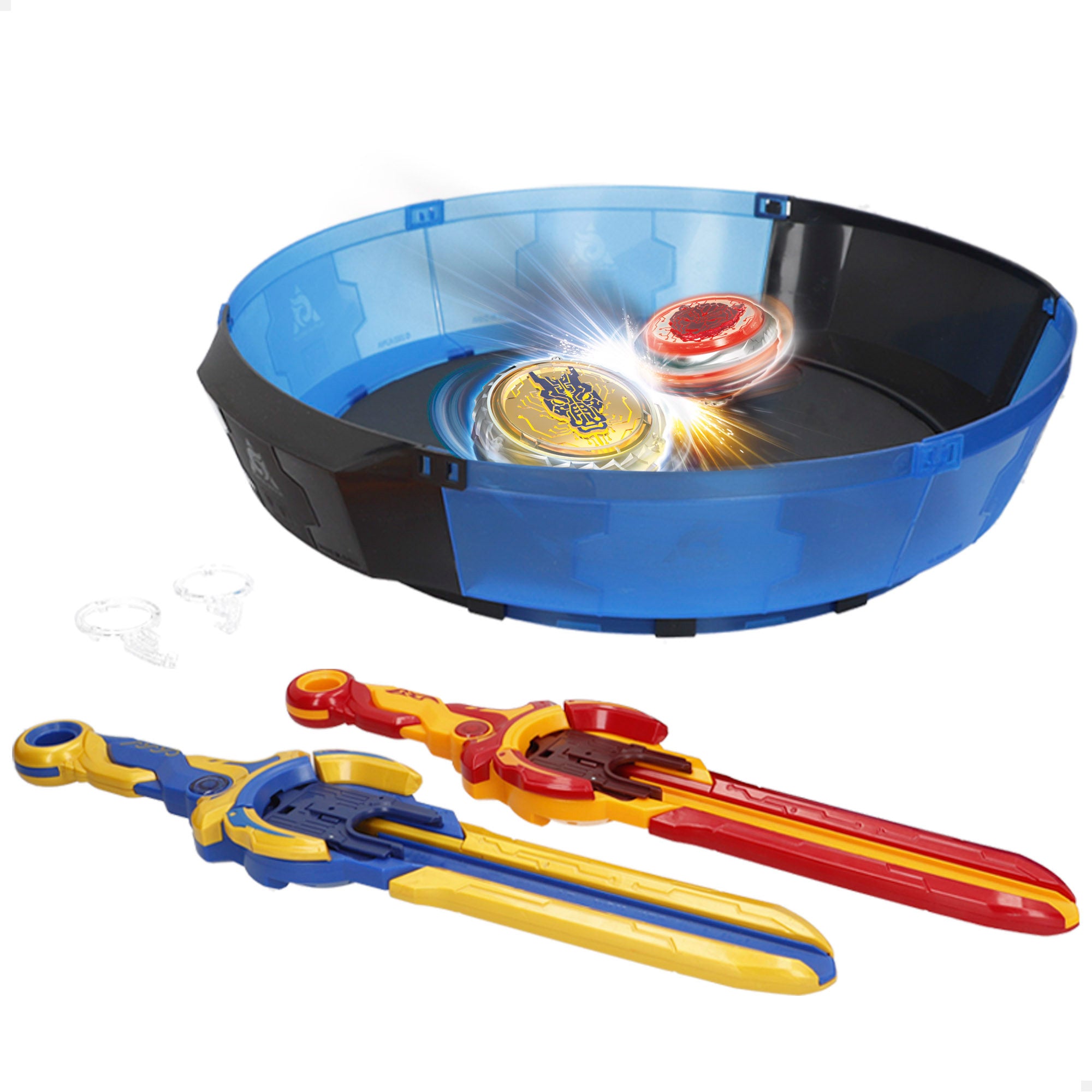 Arena Infinity Tornado Set, Espadas e Piões: Dragão da Água vs. Urso Flamejante