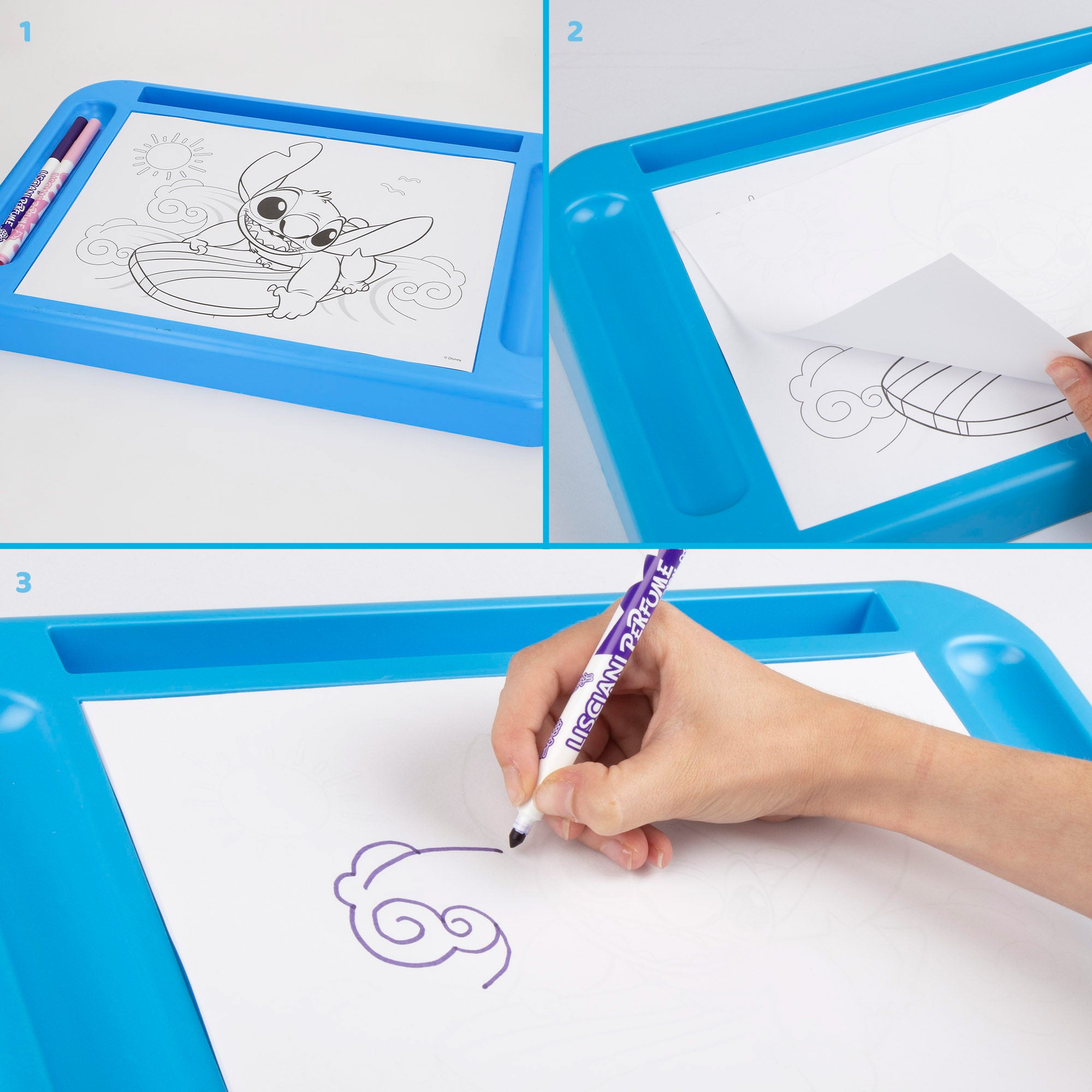 Mesa de desenho iluminada do Stitch da Disney